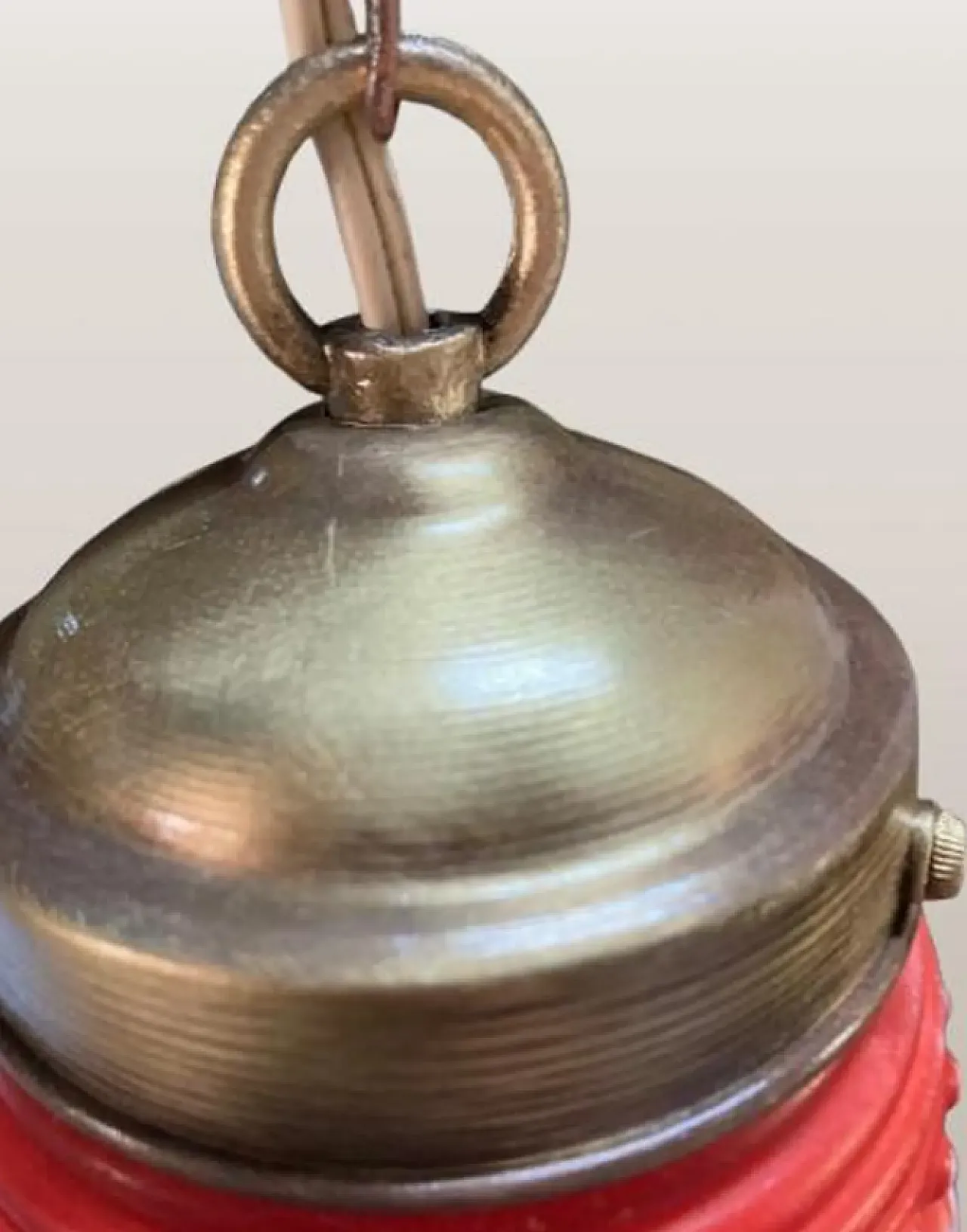 Lanterna di vetro Bisque Art Deco, anni '20 3