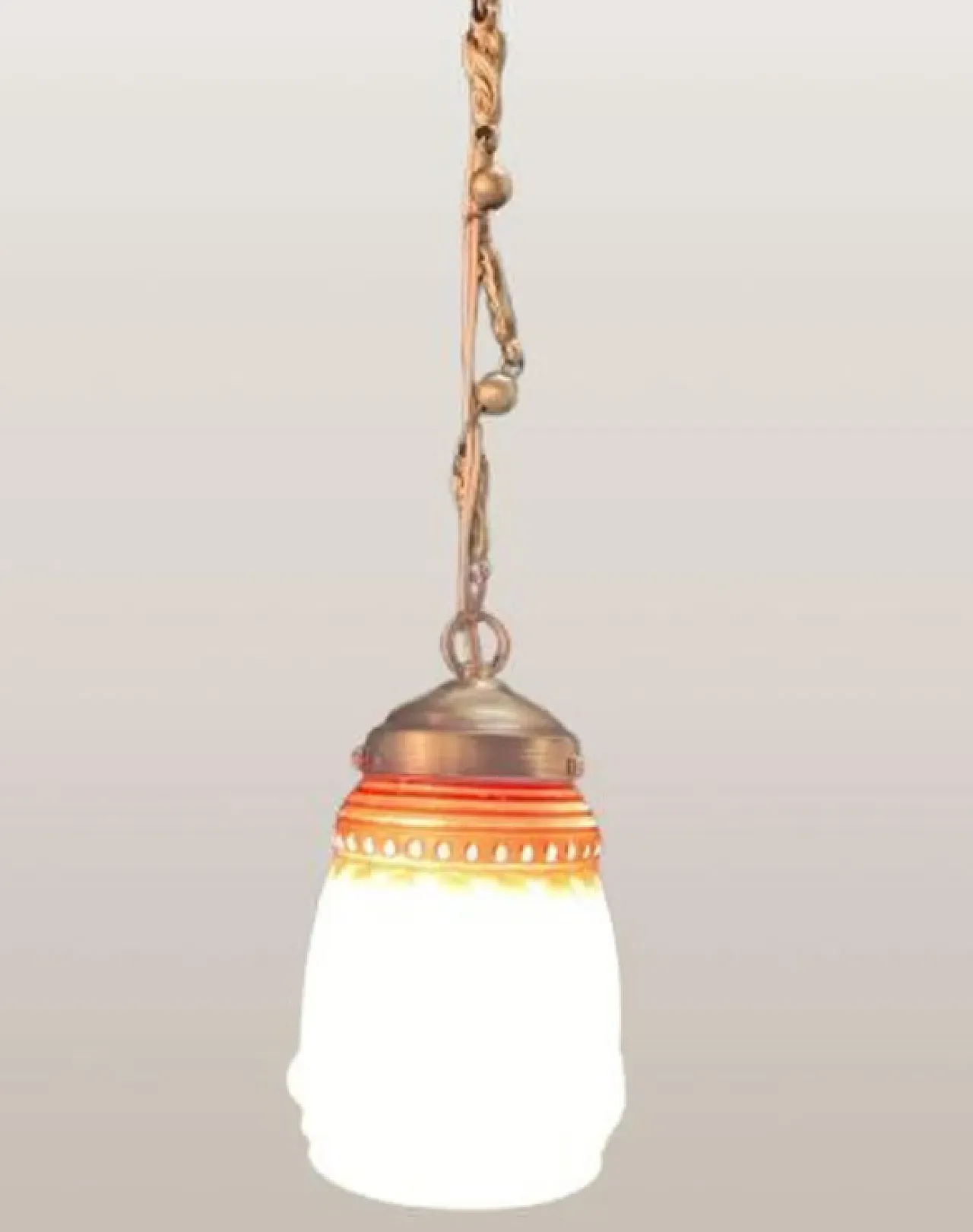 Lanterna di vetro Bisque Art Deco, anni '20 5