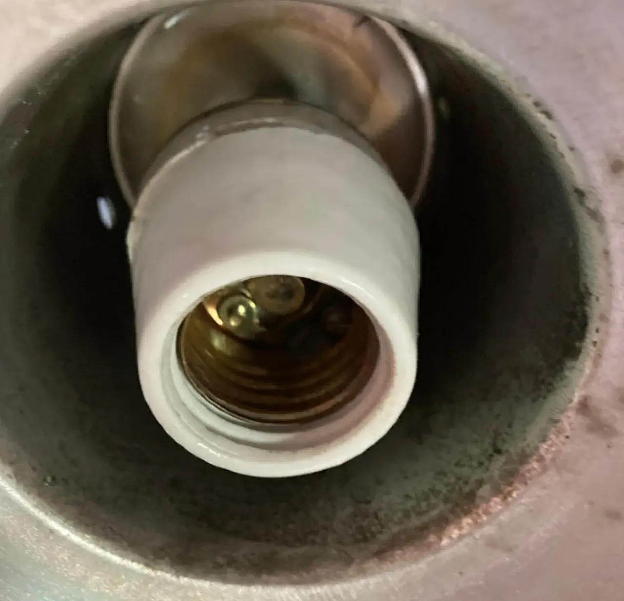 Luce a sospensione industriale, luce a sospensione retrò, anni '70 1