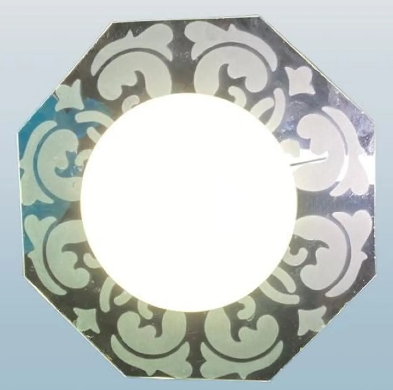 Lampada del soffitto Art Deco in vetro opale verde chiaro, anni '30 2