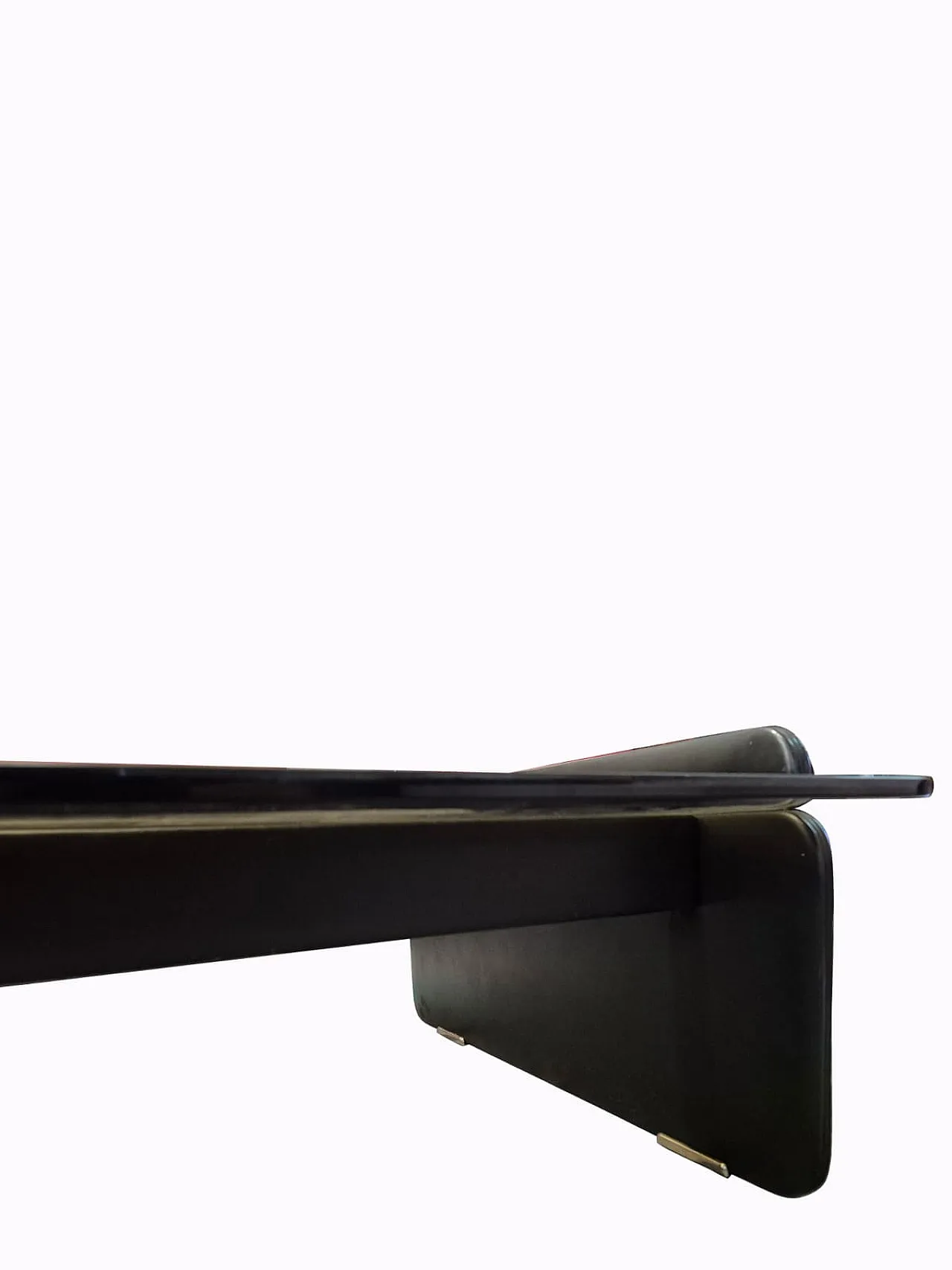 Presidente di fumo in pelle e tavolo di vetro di Poltrona Frau, 20 ° secolo 10