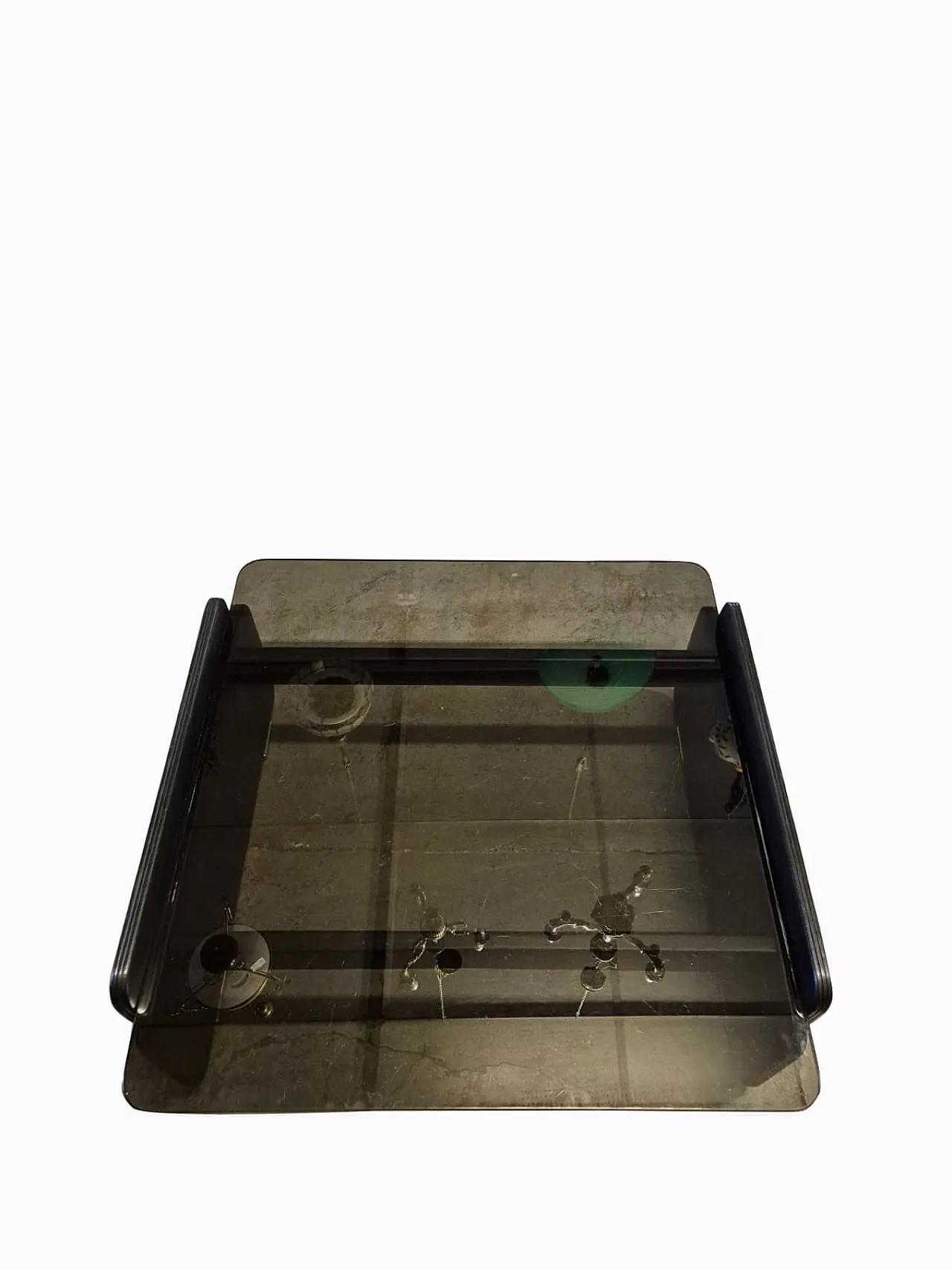 Presidente di fumo in pelle e tavolo di vetro di Poltrona Frau, 20 ° secolo 13