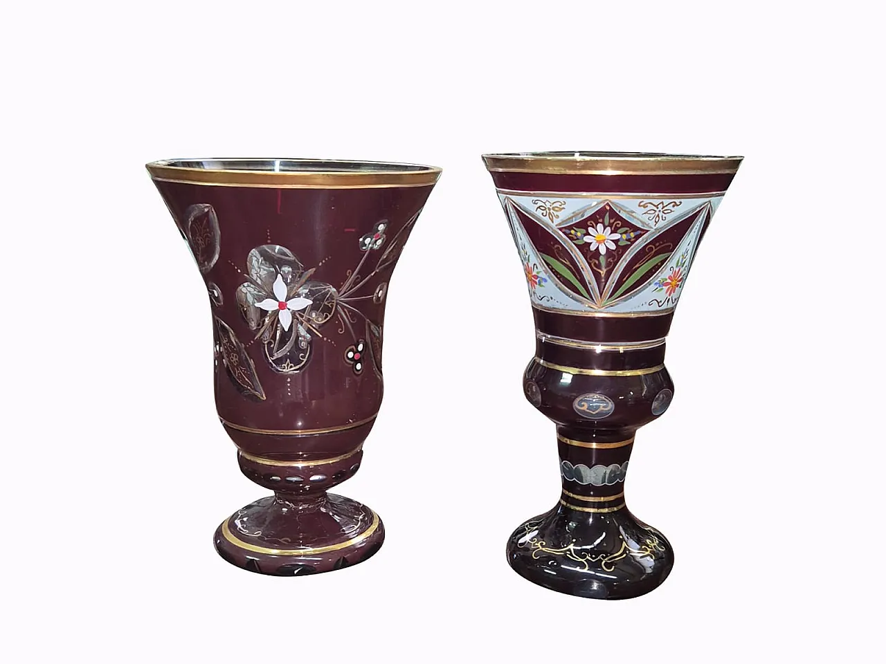 Collezione di 15 bicchieri in vetro smaltato di Boemia, '900 5