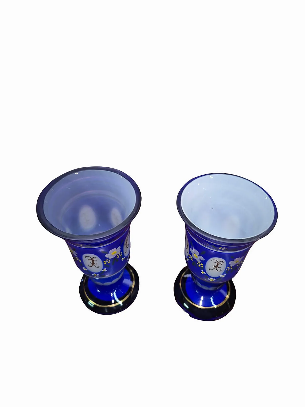 Collezione di 15 bicchieri in vetro smaltato di Boemia, '900 14