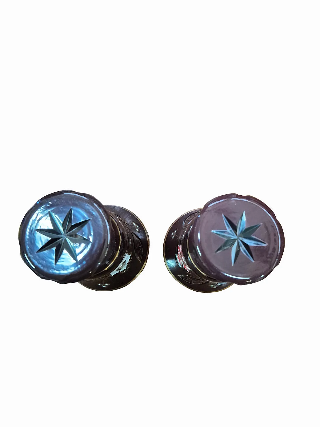 Collezione di 15 bicchieri in vetro smaltato di Boemia, '900 15