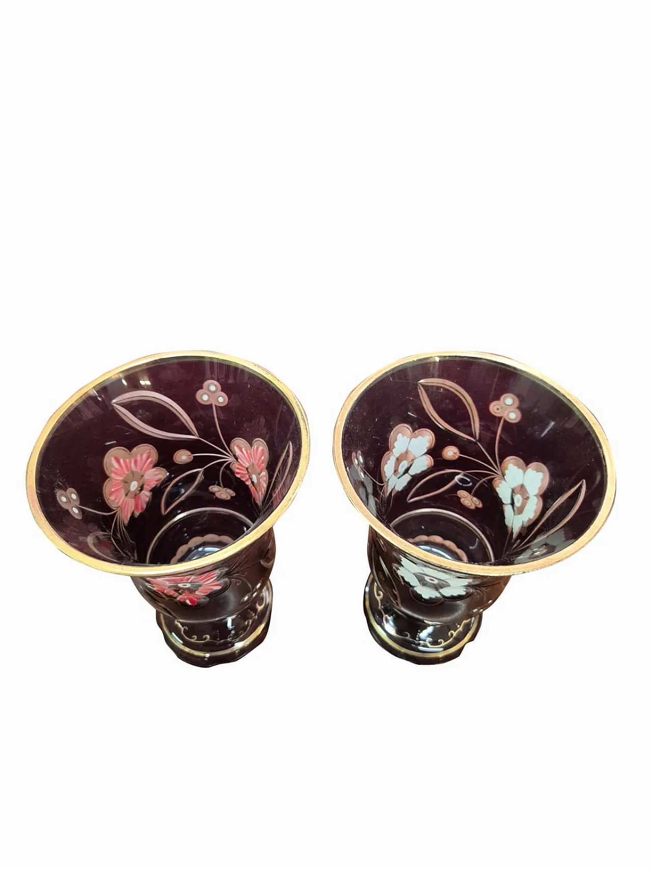 Collezione di 15 bicchieri in vetro smaltato di Boemia, '900 16