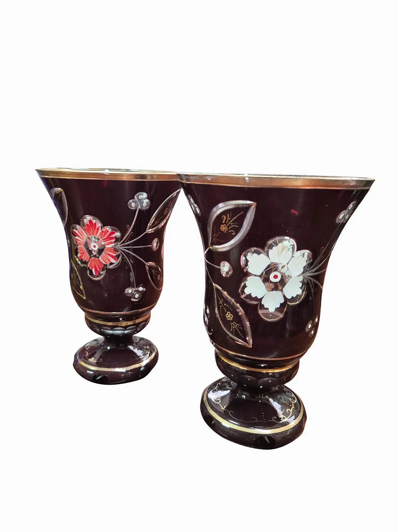 Collezione di 15 bicchieri in vetro smaltato di Boemia, '900 17