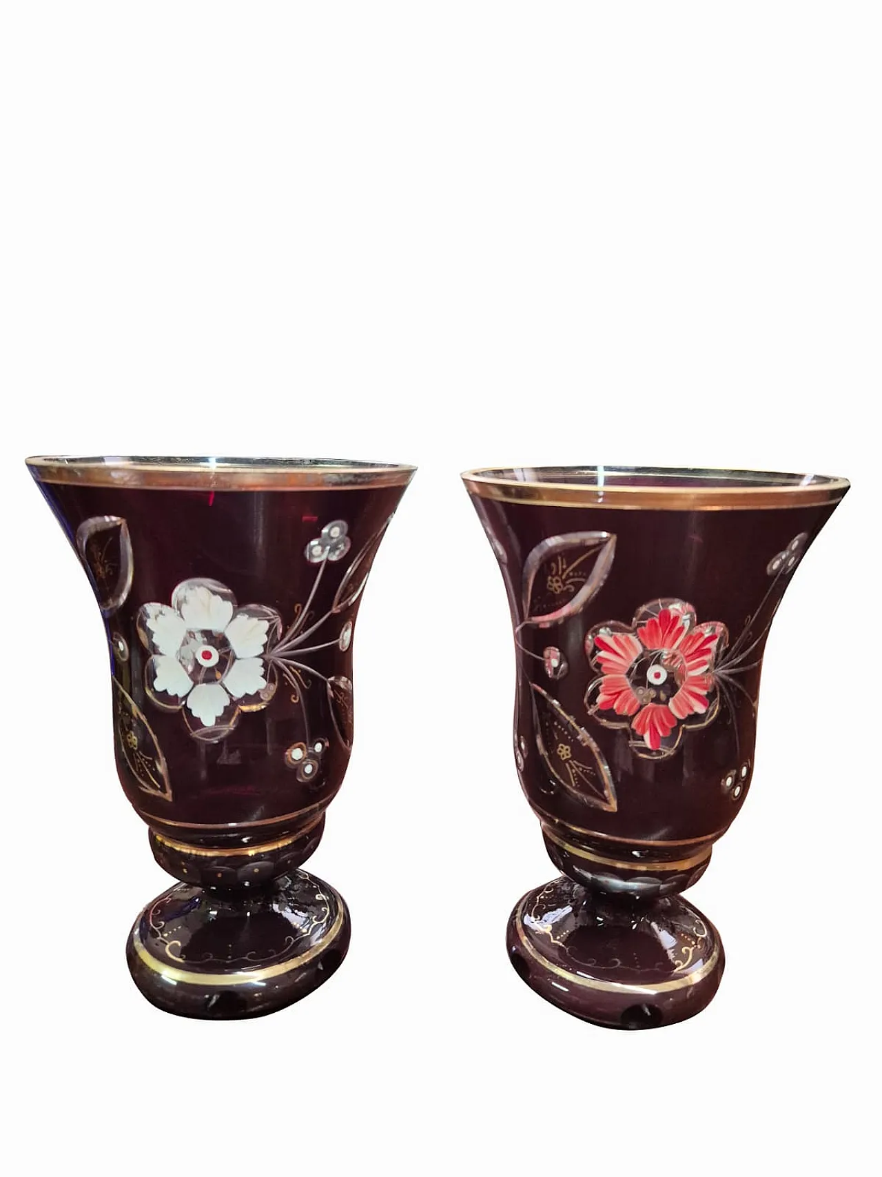 Collezione di 15 bicchieri in vetro smaltato di Boemia, '900 19