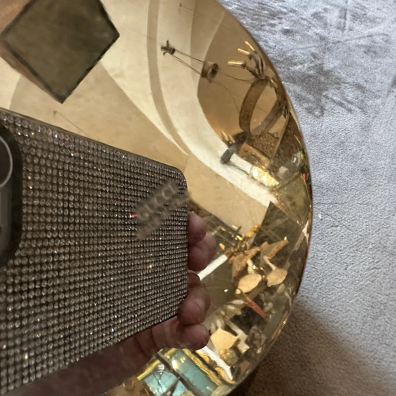 Brass and silver-plated table clock by Gucci, 1980s 6