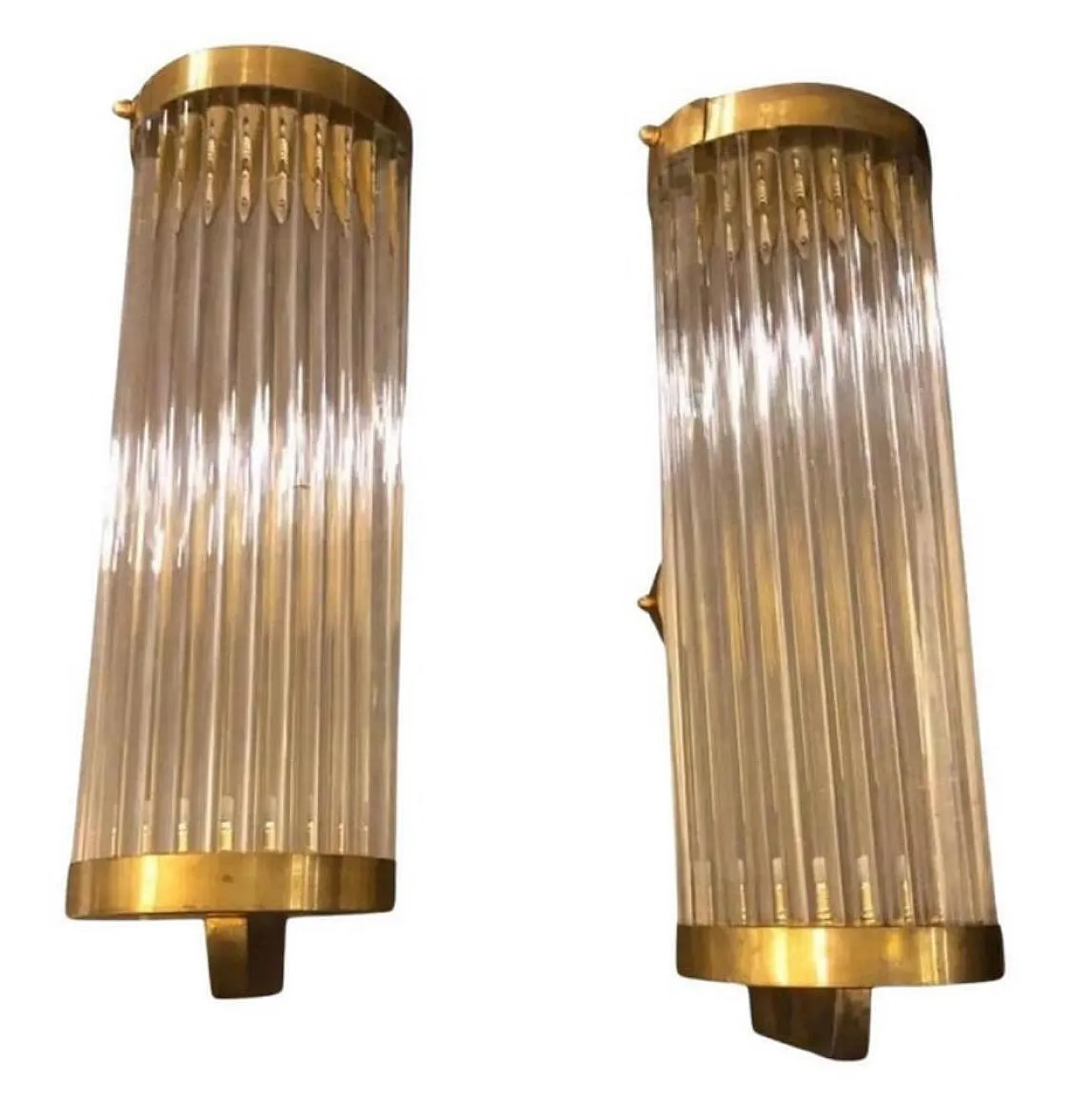 Pair of theatre wall lights by Gaetano Sciolari, 1980s 2