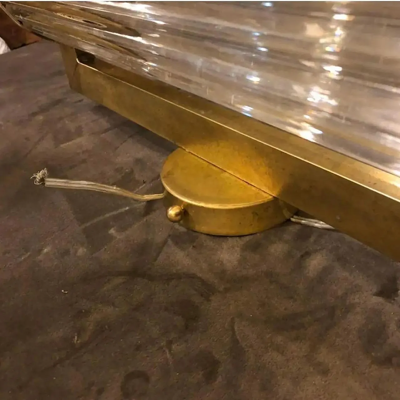 Pair of theatre wall lights by Gaetano Sciolari, 1980s 6