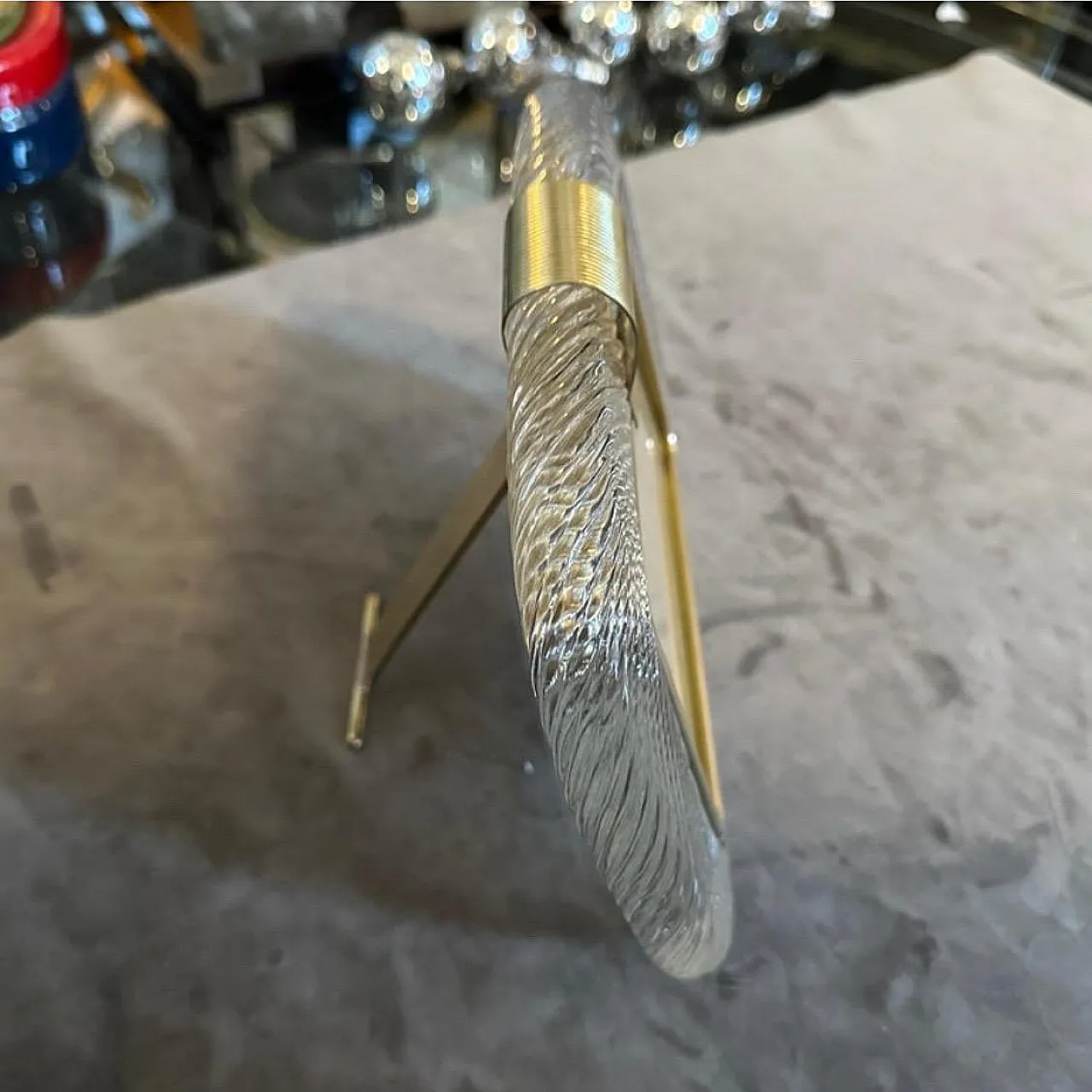 Transparent Murano glass frame in Art Deco style, 2000s 6