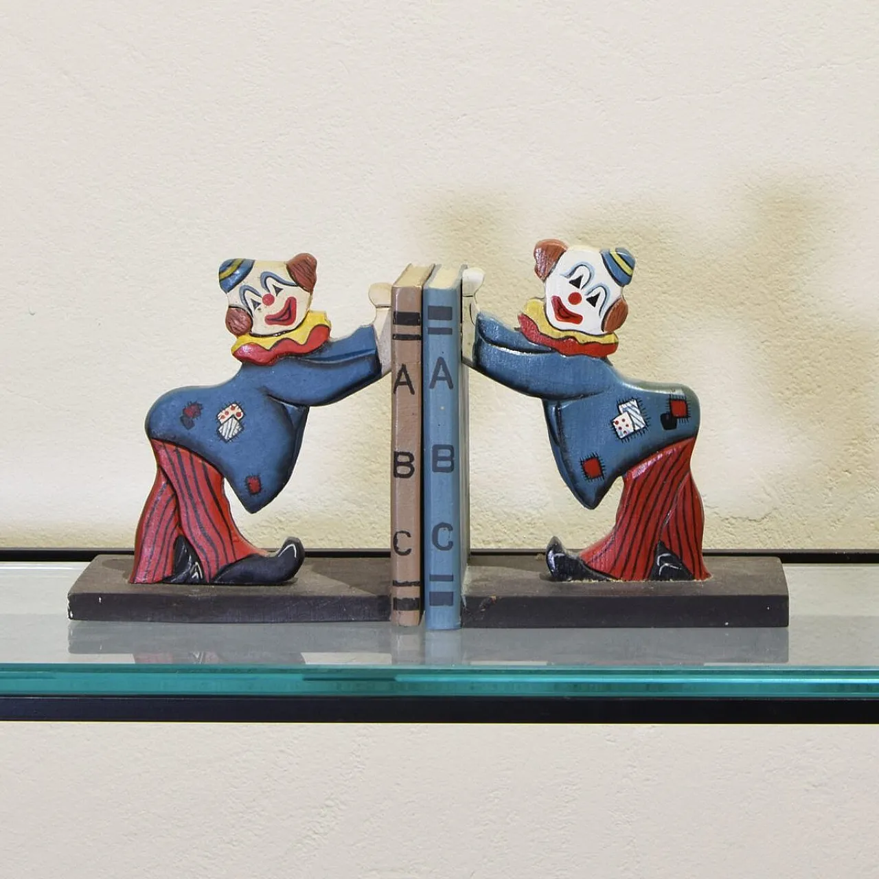 Pair of clown bookends, 1960s 1