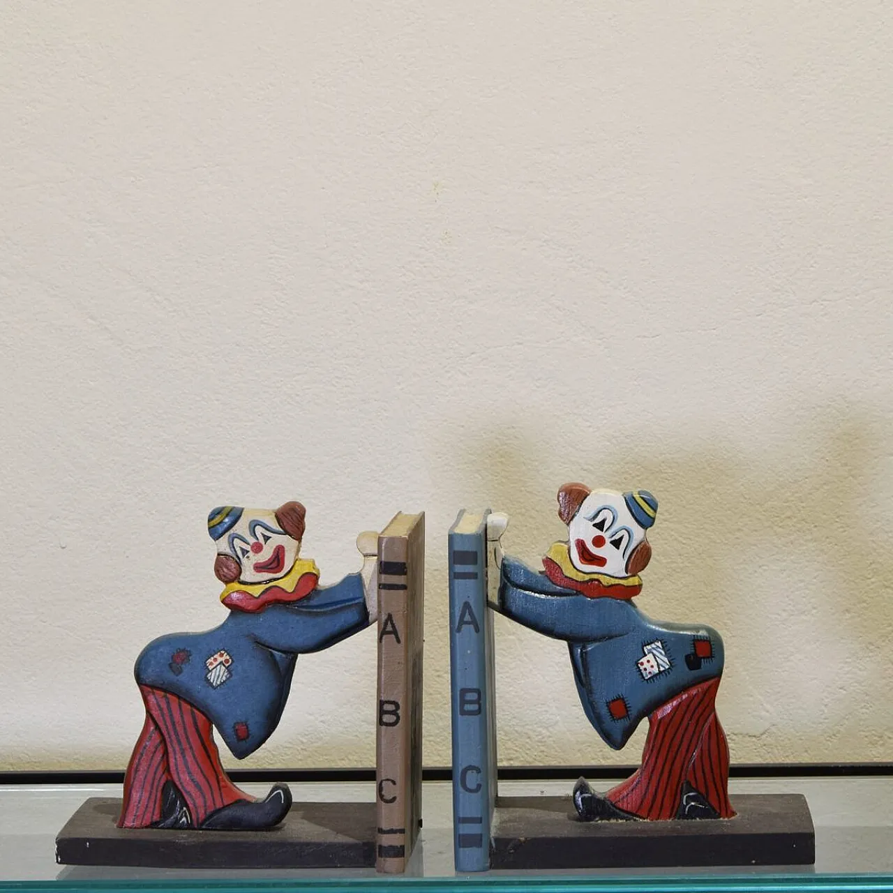 Pair of clown bookends, 1960s 6