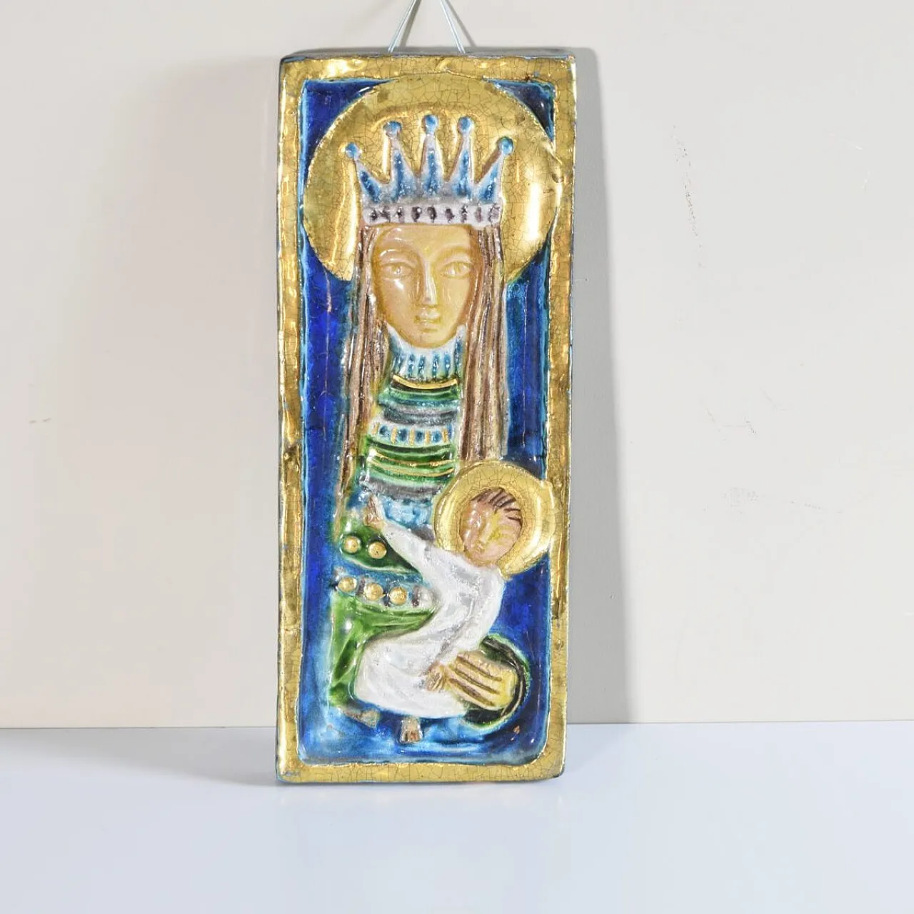 Nativity of San Polo, glazed ceramic bas-relief, 1950s 1