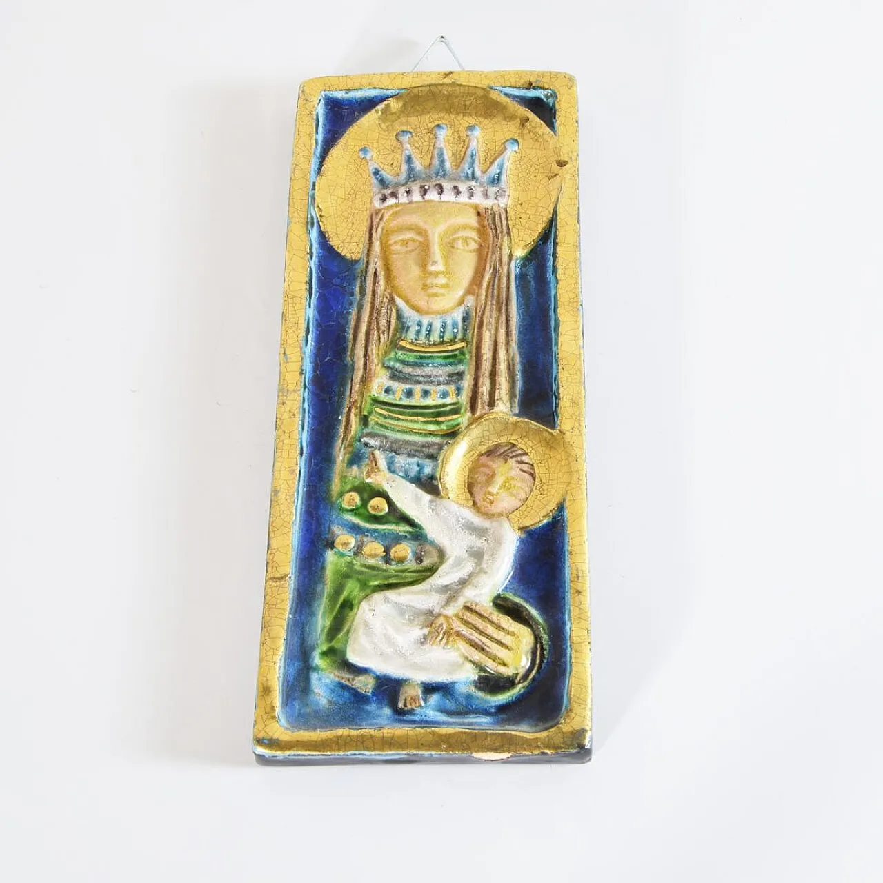 Nativity of San Polo, glazed ceramic bas-relief, 1950s 3