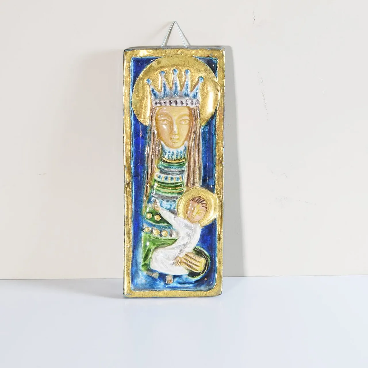 Nativity of San Polo, glazed ceramic bas-relief, 1950s 5