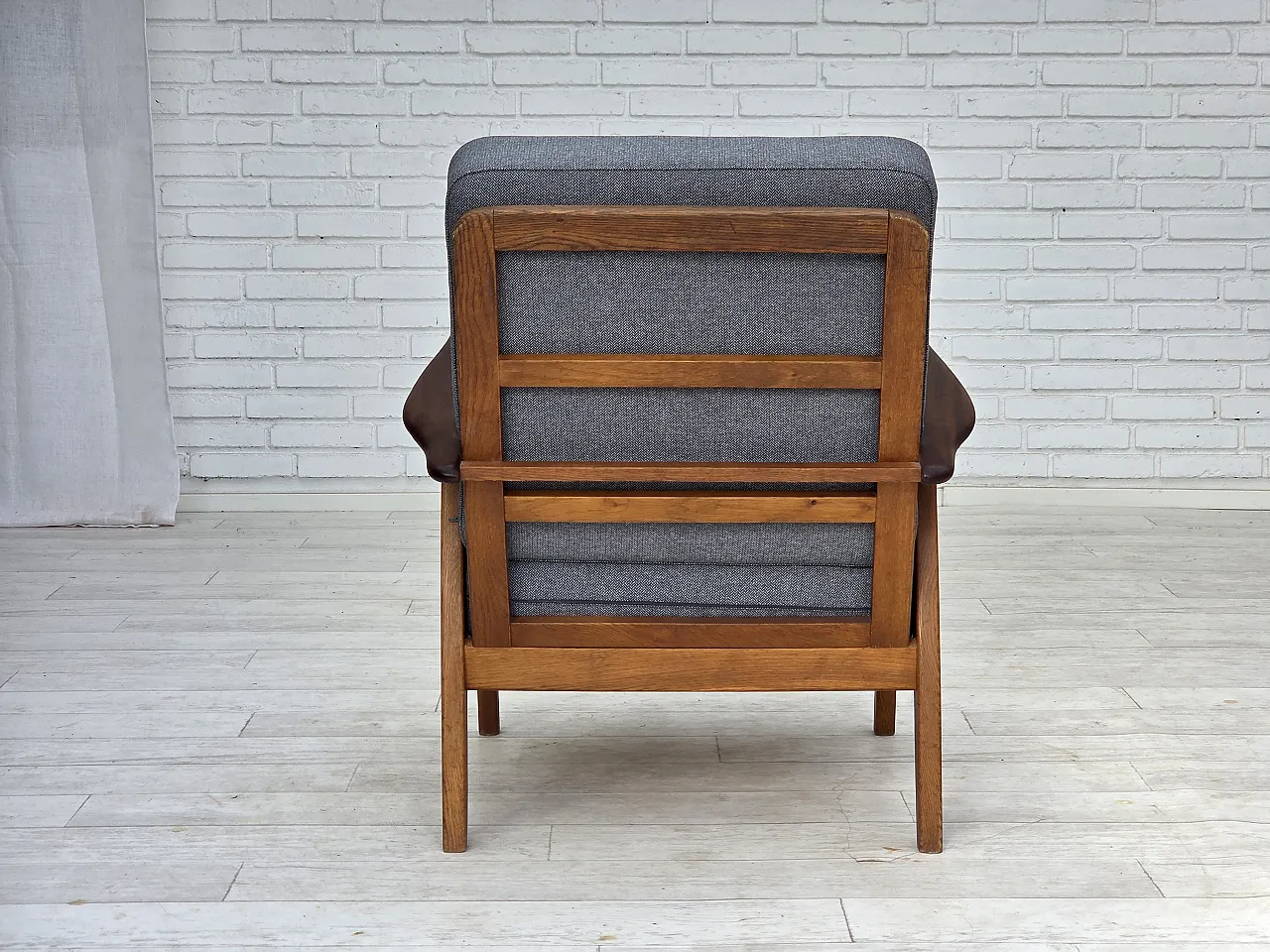 Coppia di poltrone danesi, lana, anni '70 17