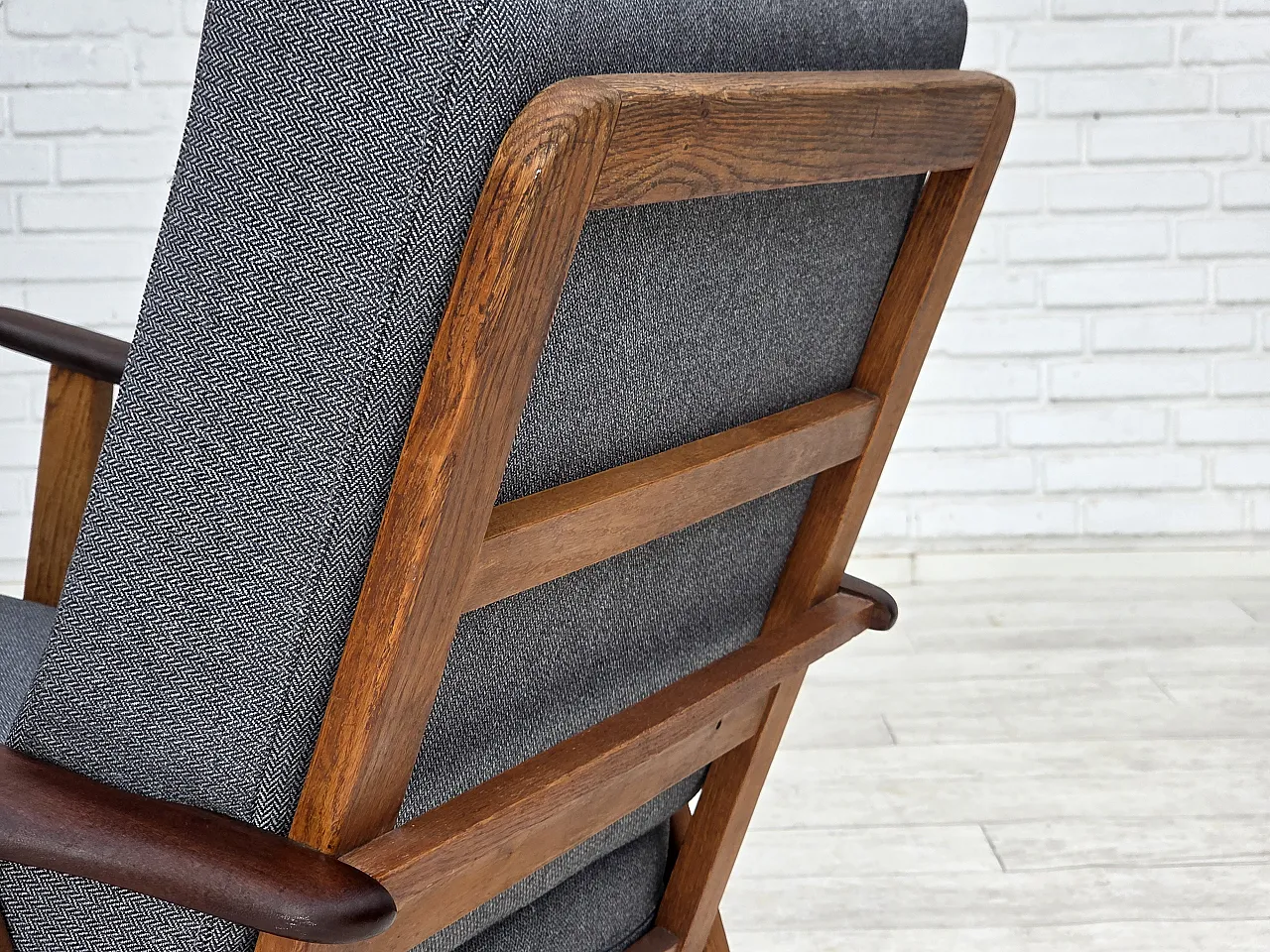 Coppia di poltrone danesi, lana, anni '70 18