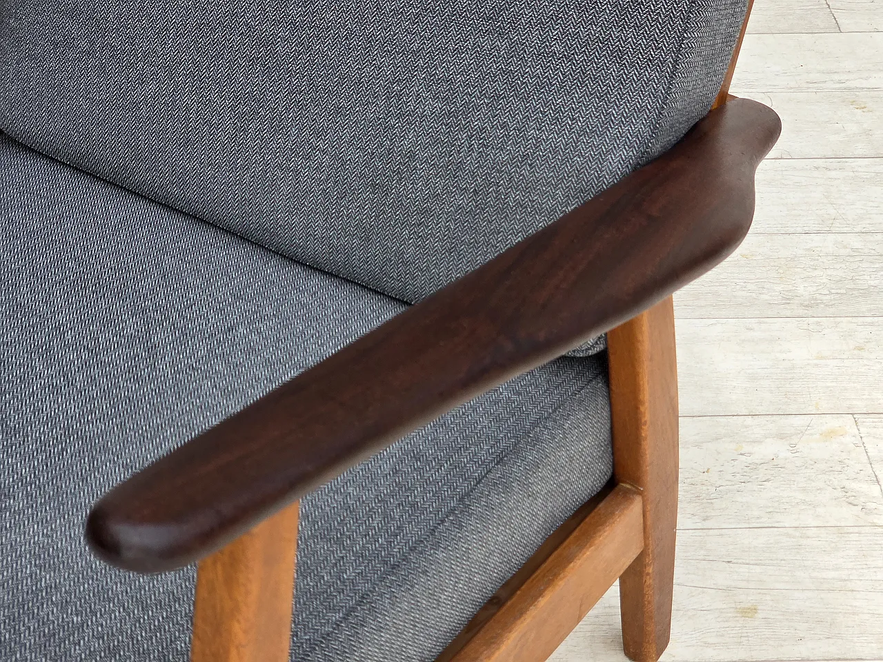 Coppia di poltrone danesi, lana, anni '70 19