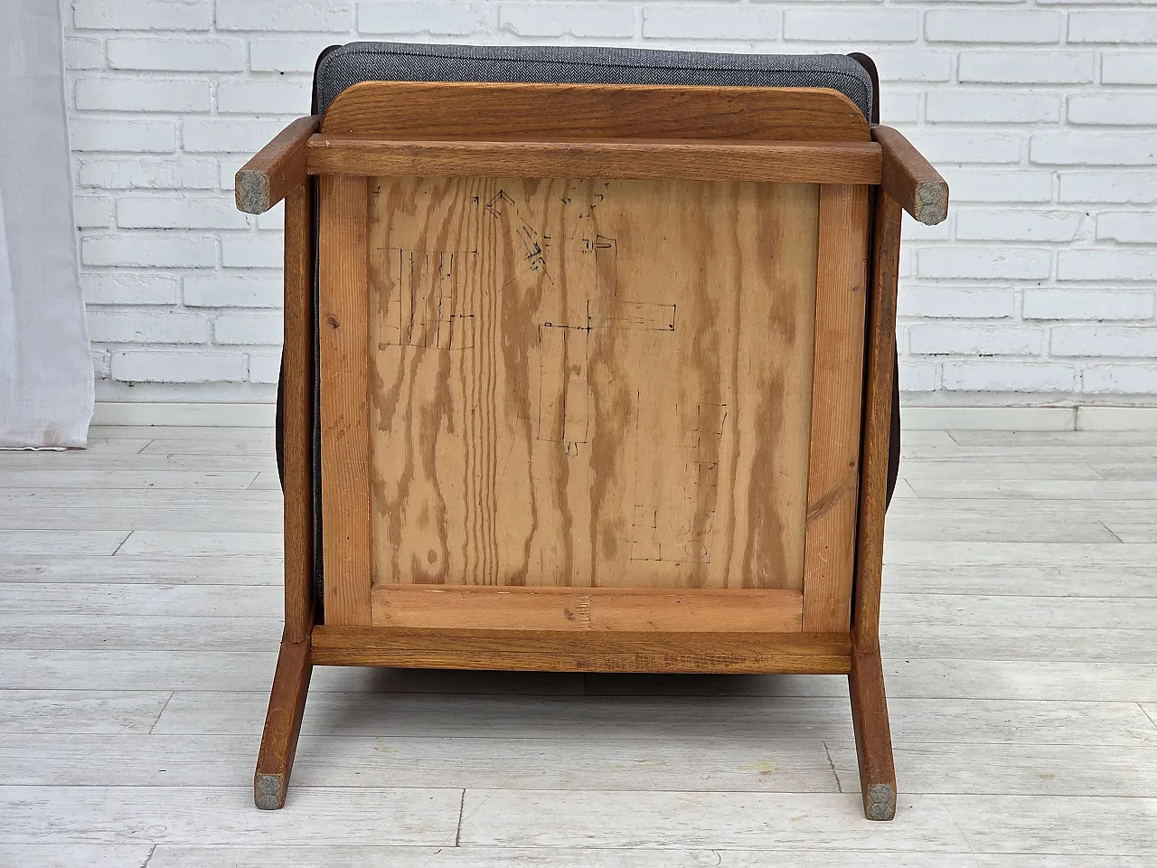 Coppia di poltrone danesi, lana, anni '70 20