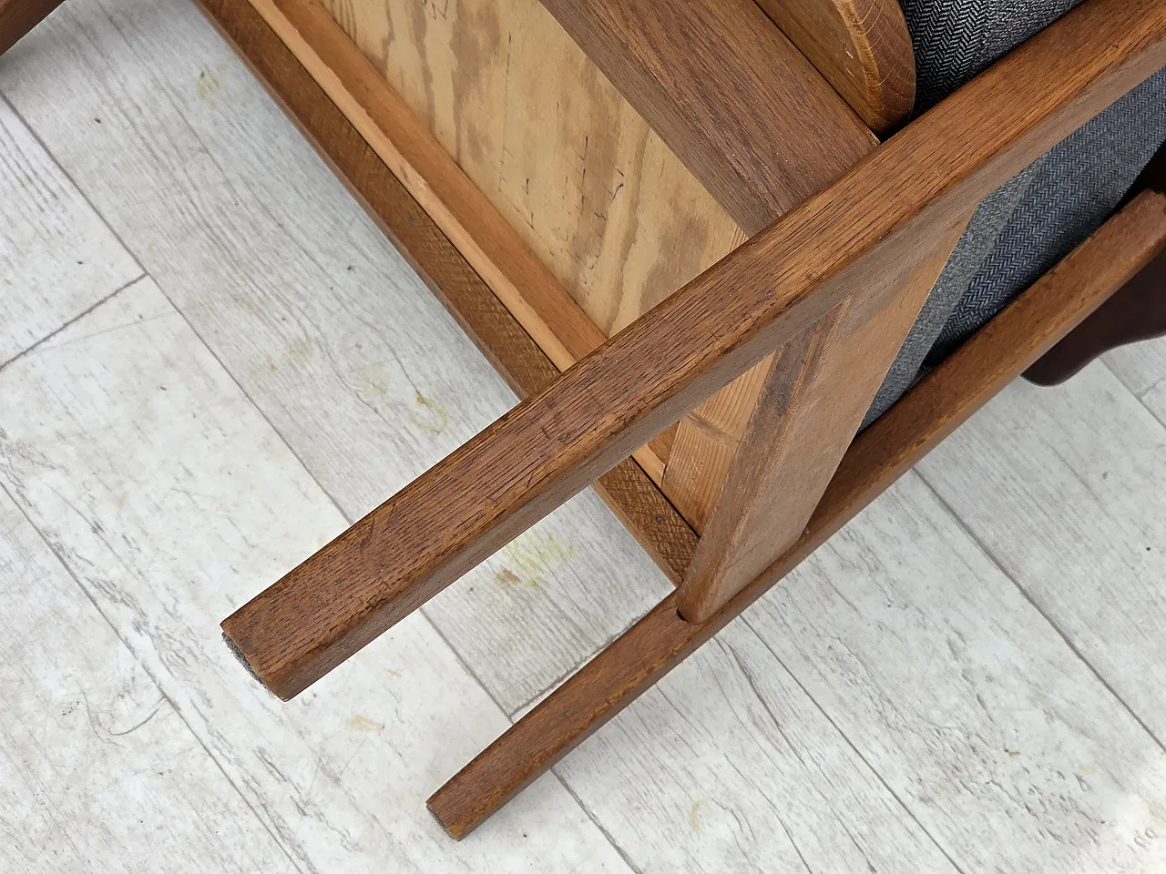 Coppia di poltrone danesi, lana, anni '70 21