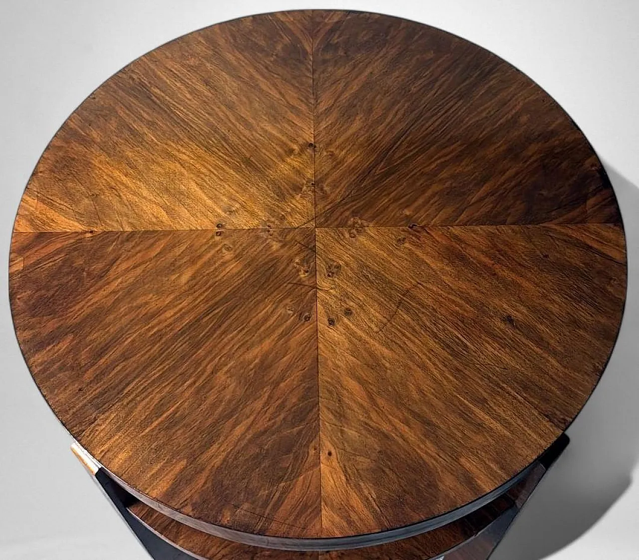 Tavolino alto austriaco Art Déco in noce impiallacciato, metà '900 12