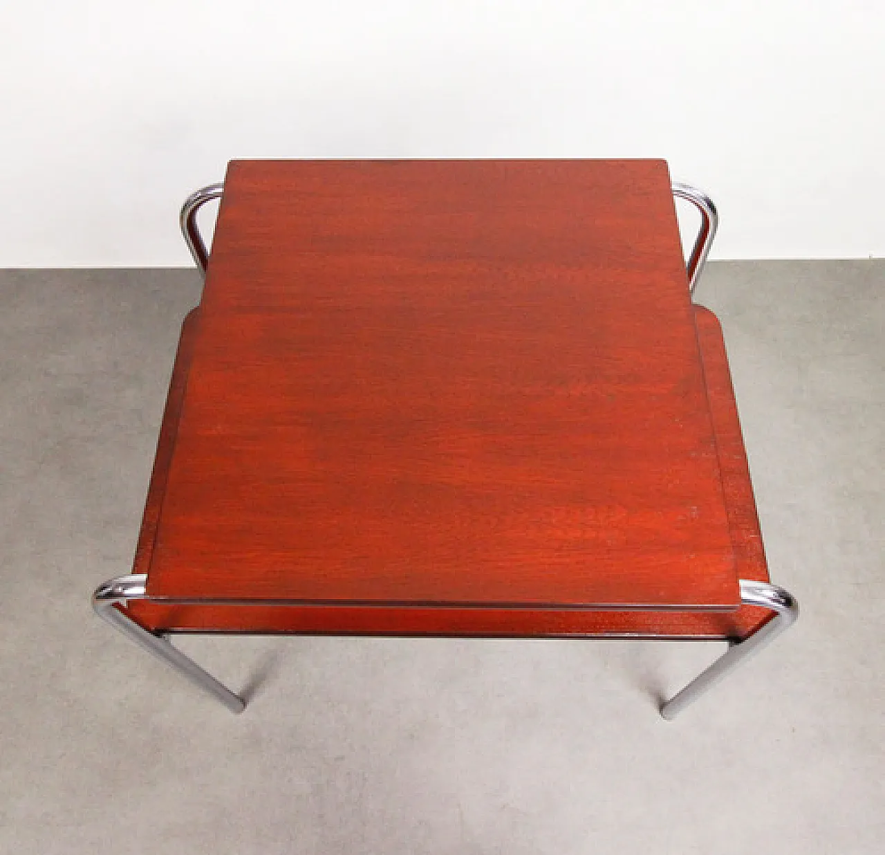 Tavolo Carmin di Marcel Breuer Bauhaus cromato, anni '50 13