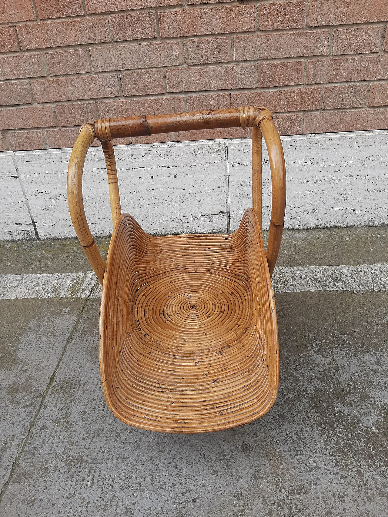 Bamboo magazine rack, 60s 3