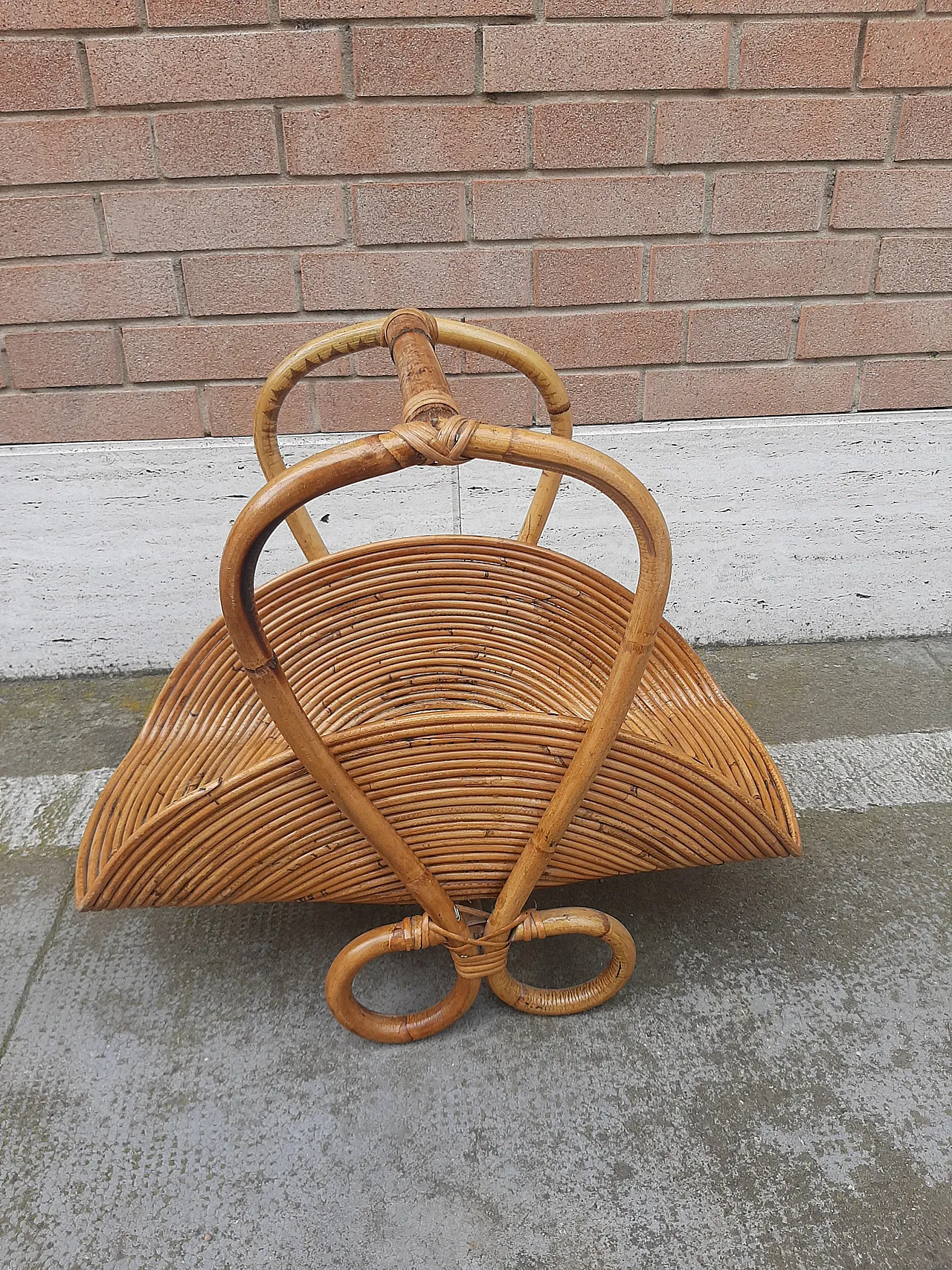 Bamboo magazine rack, 60s 7