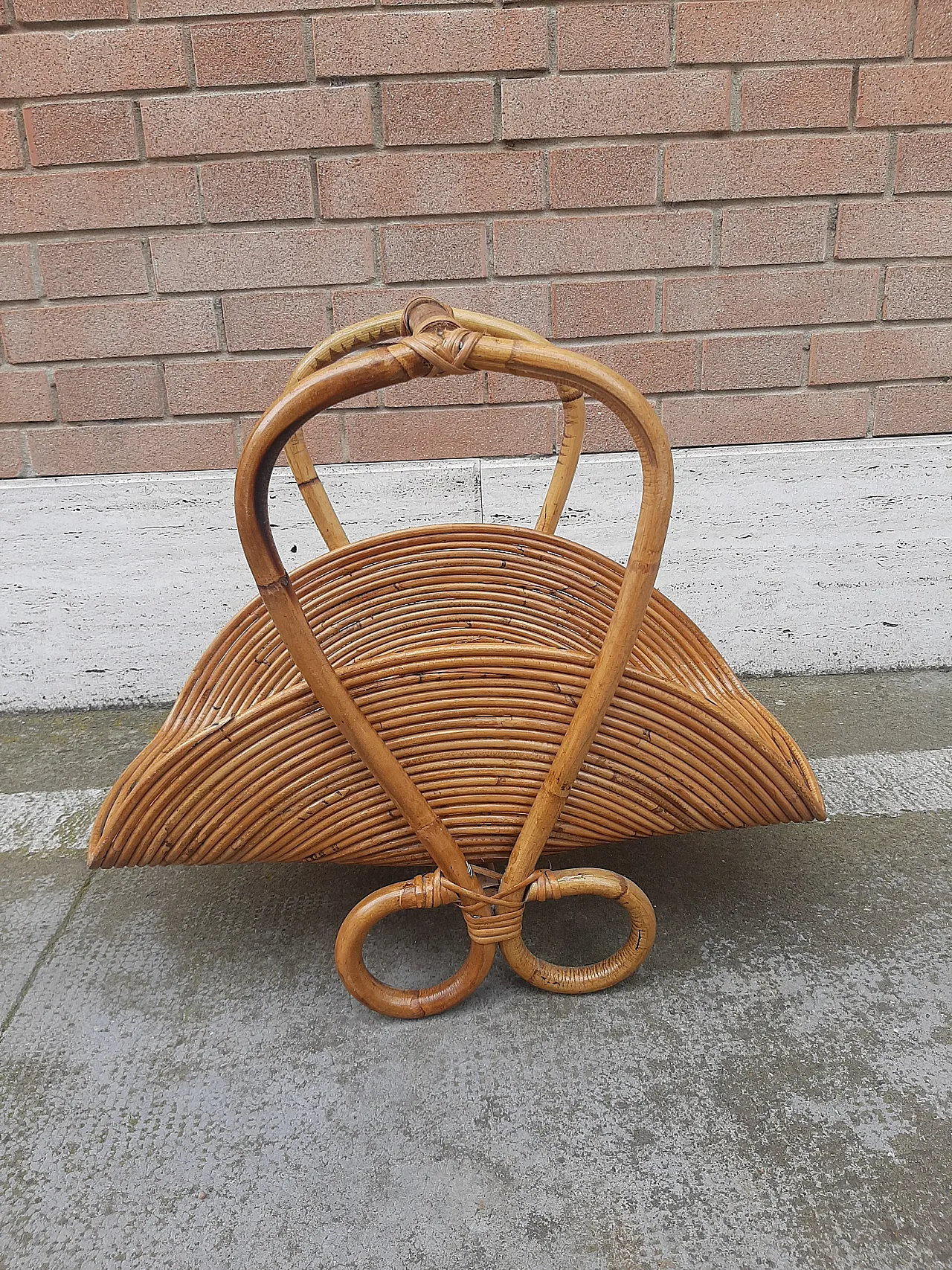 Bamboo magazine rack, 60s 8