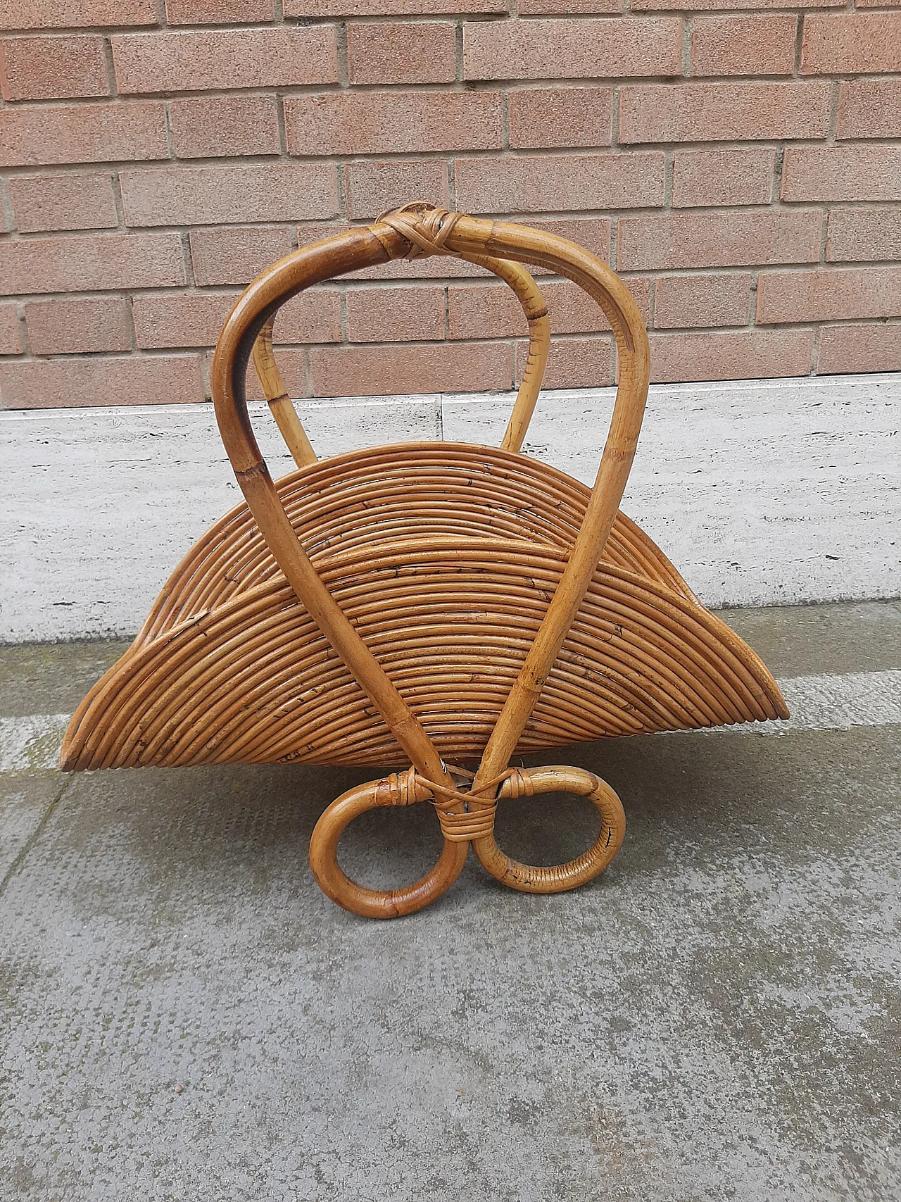Bamboo magazine rack, 60s 9