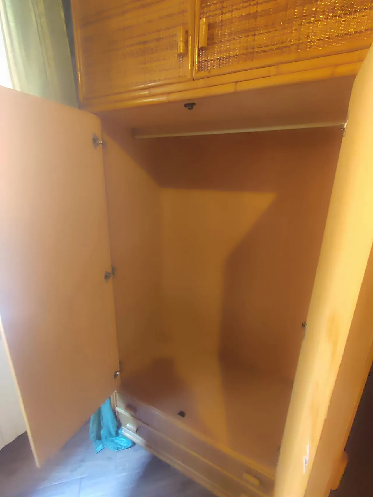 4 wardrobes in wicker, 70s 9