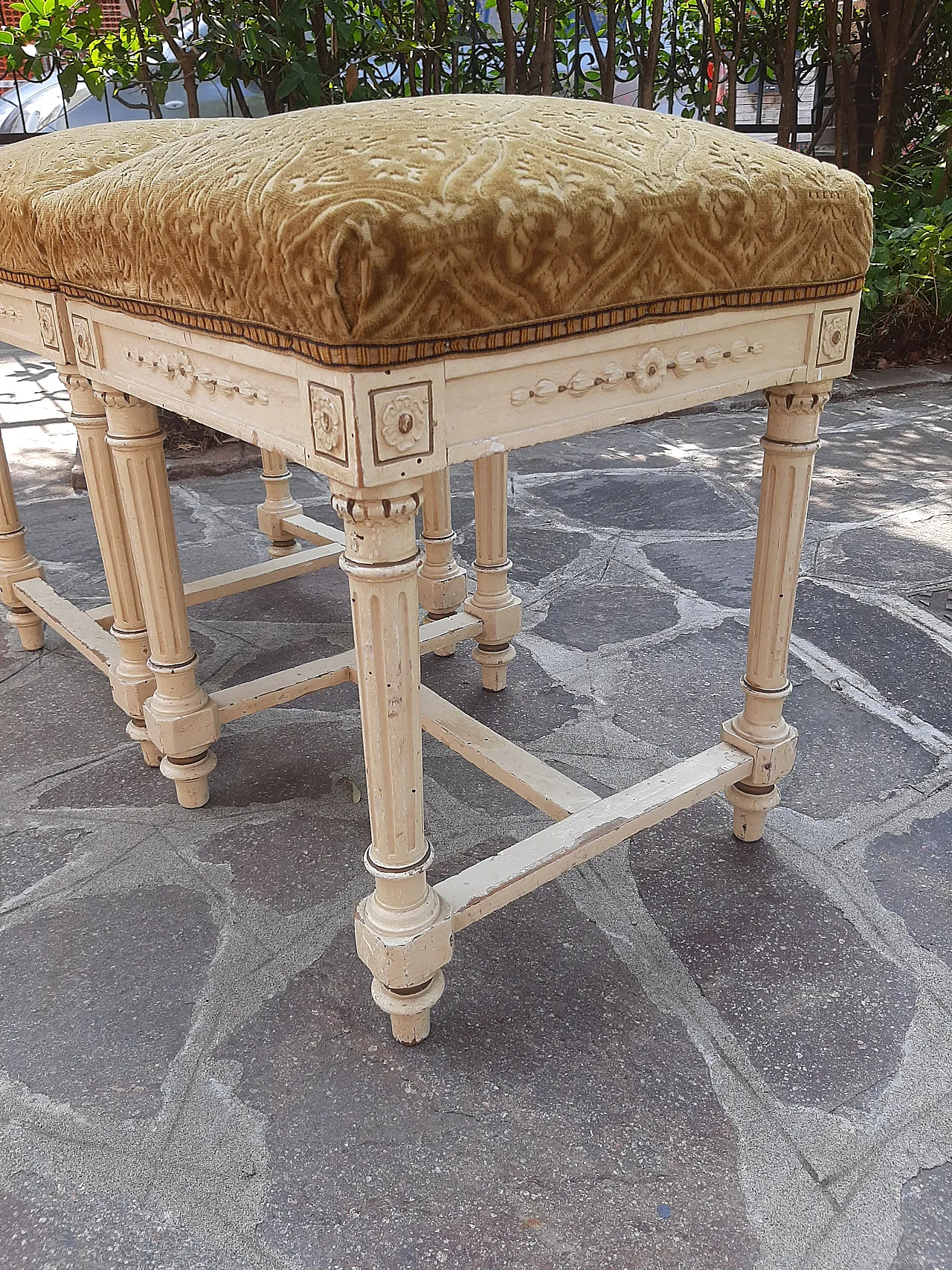 Pair of stools Luigi XVI style, early 20th century 3