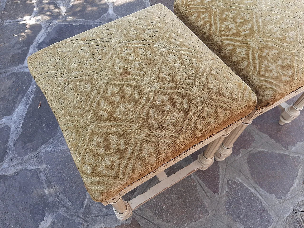 Pair of stools Luigi XVI style, early 20th century 4