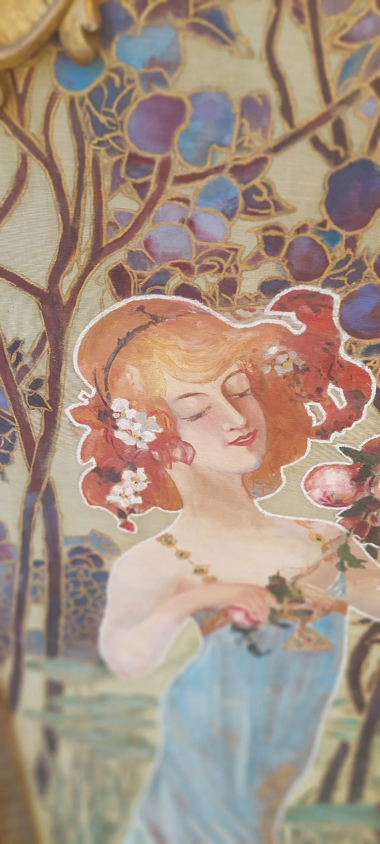 Liberty screen in gilded wood, early 20th century 14