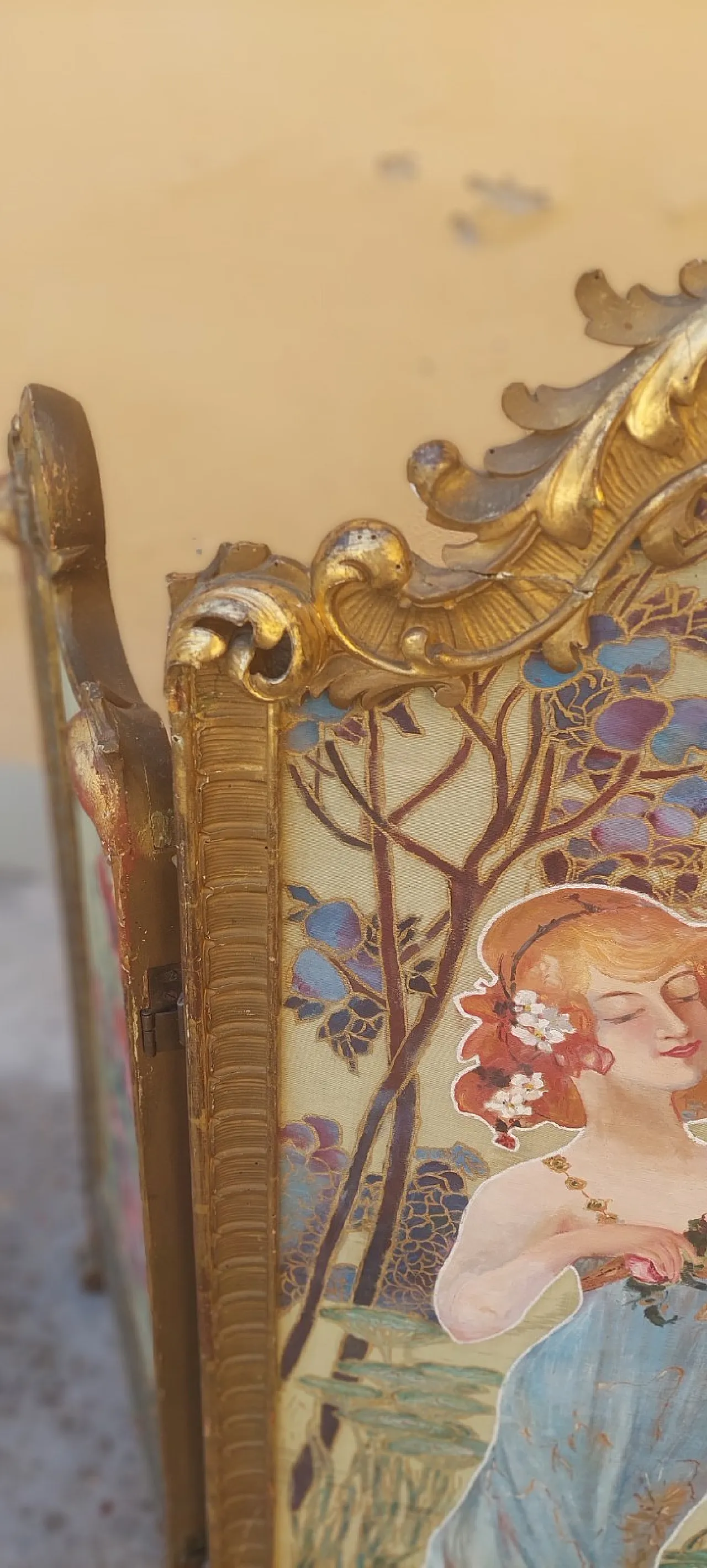 Liberty screen in gilded wood, early 20th century 15