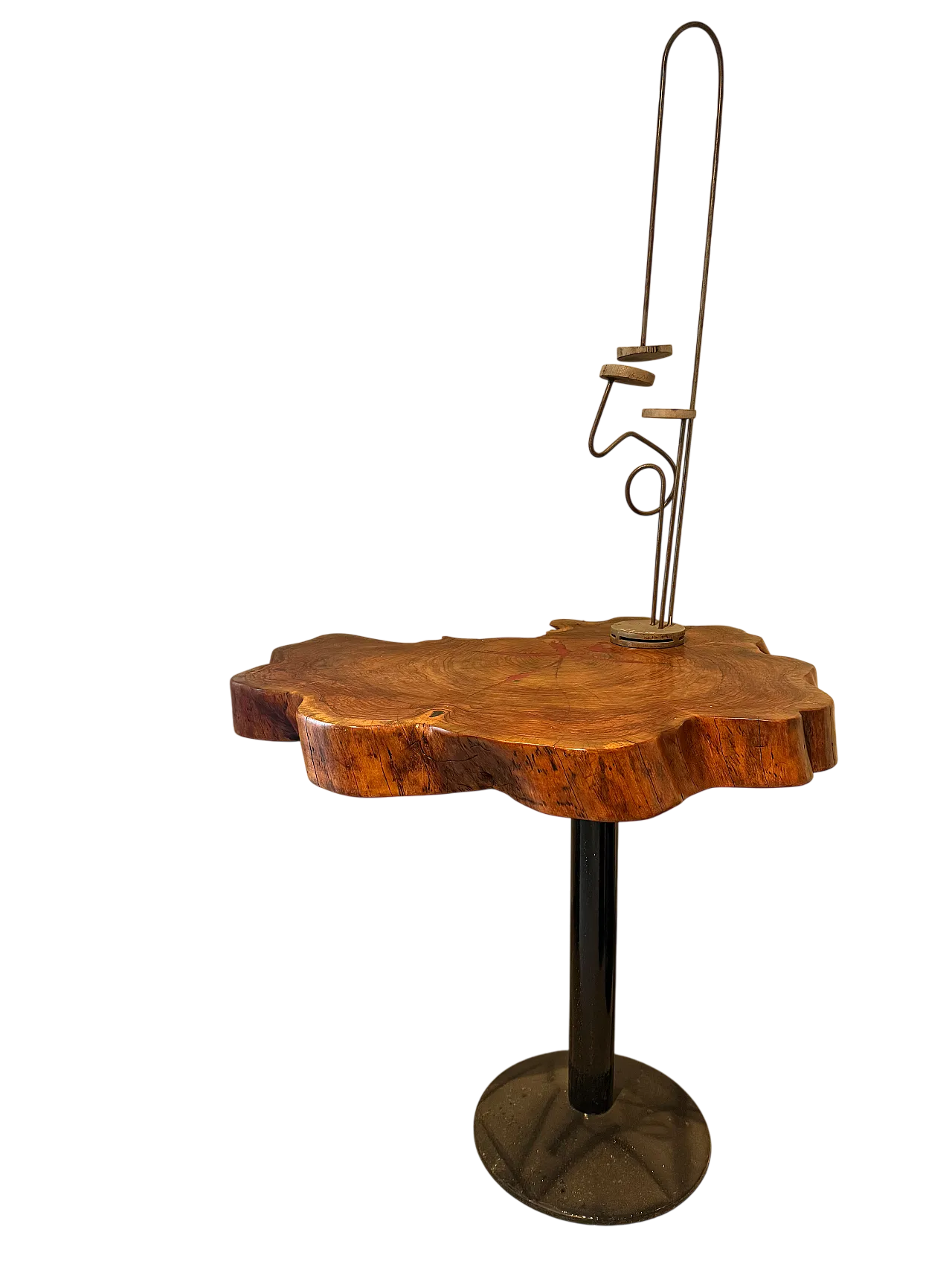 Table with olive wood top and iron legs, 2000 4