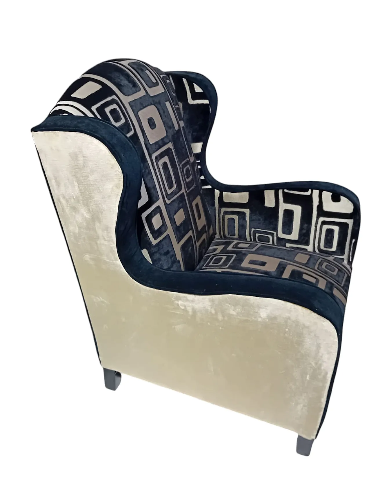 Black armchair and gold, 50s 1