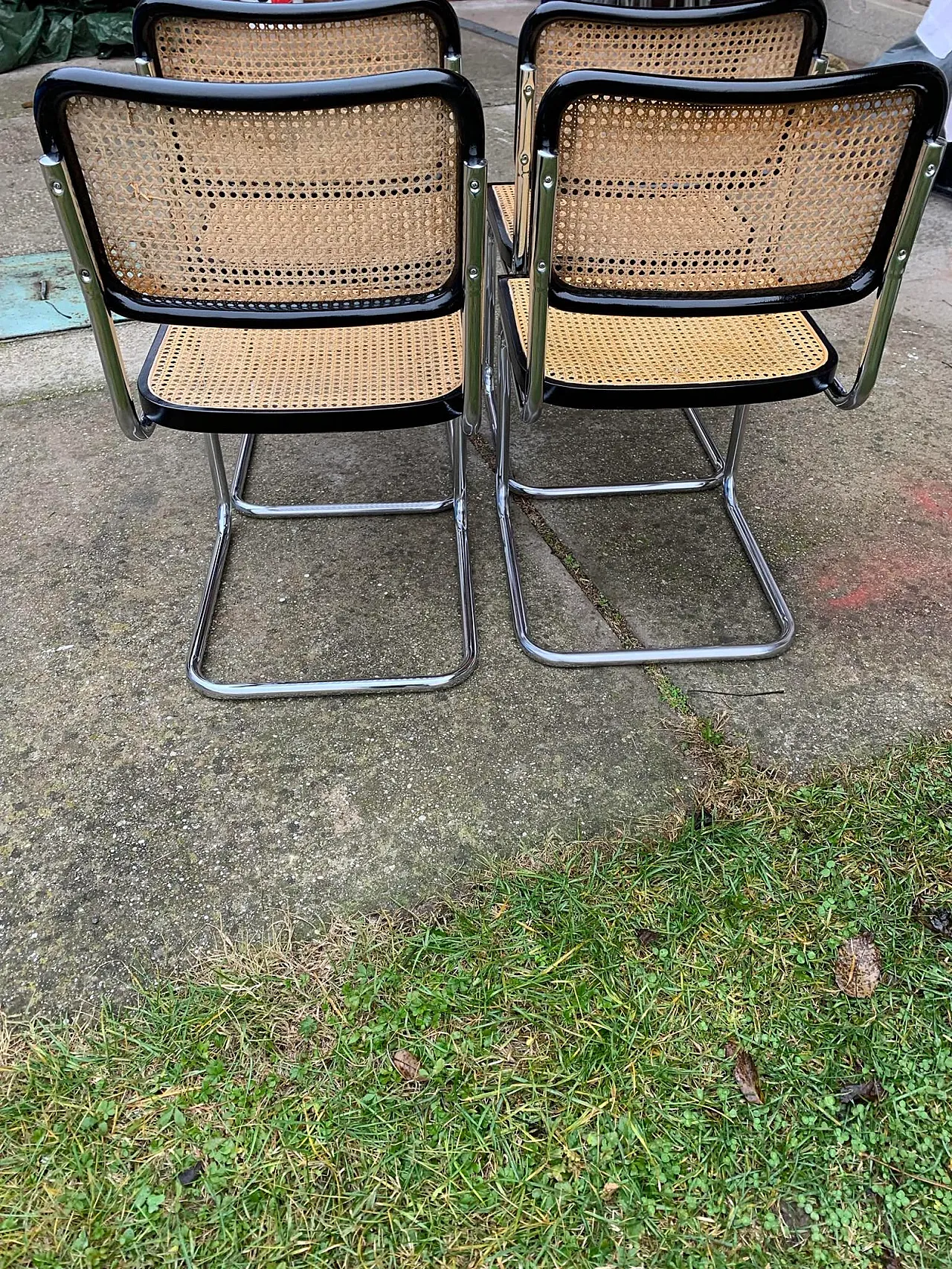 4 B32 Cesca chairs by Marcel Breuer, 1970s 4