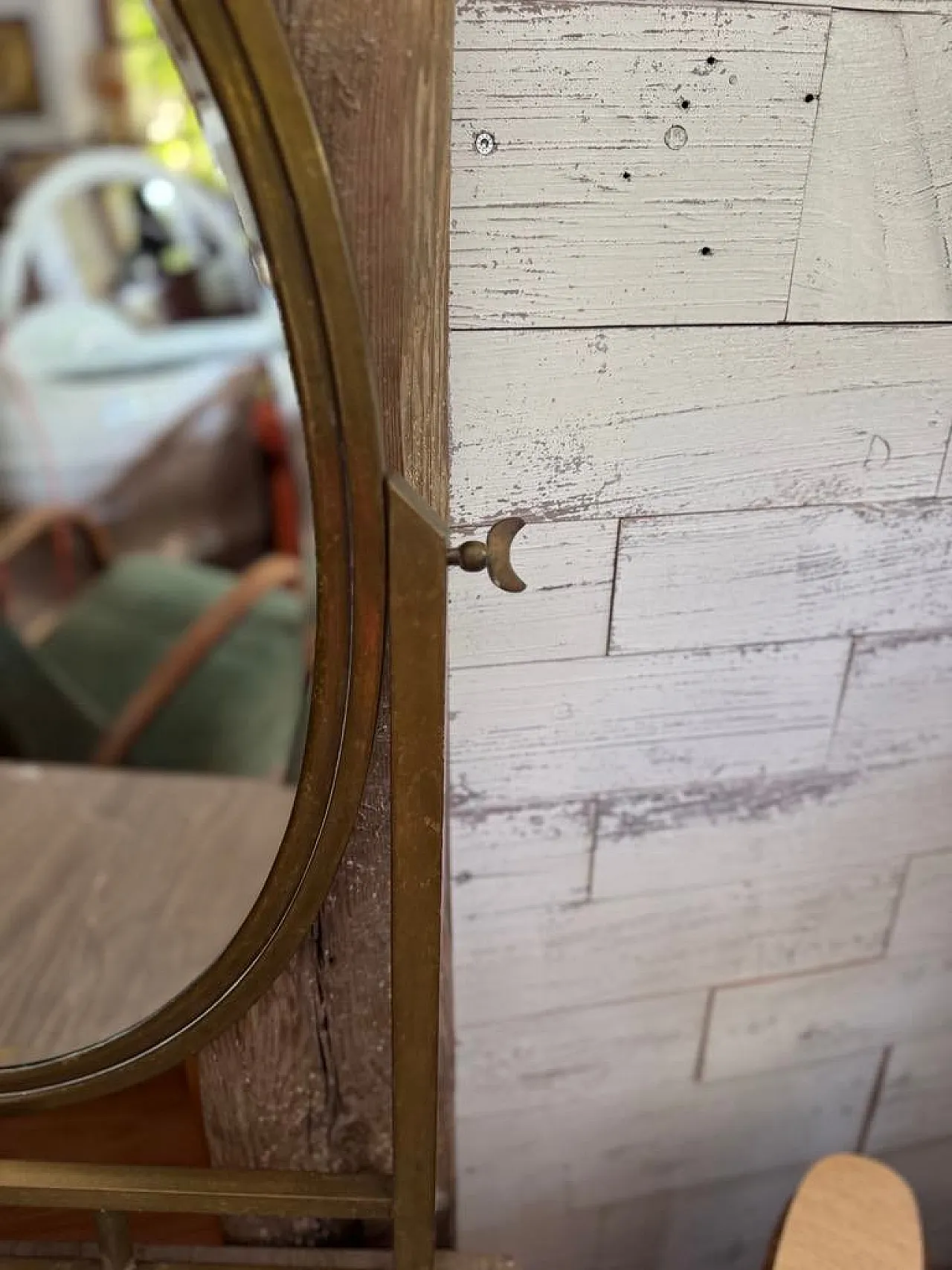 Art Deco dressing table in brass and marble, 1940s 2