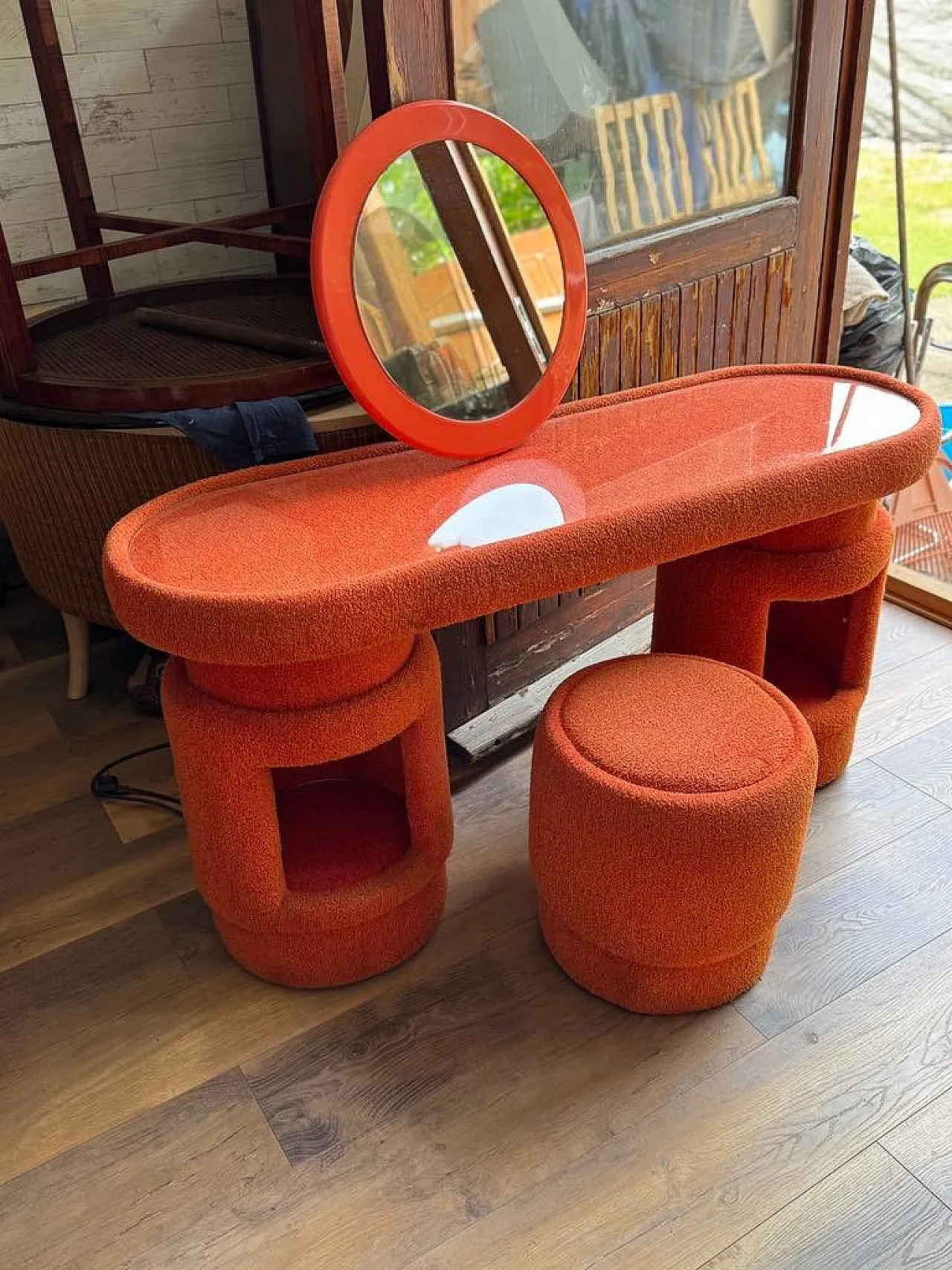 Dressing table with chairs by Kecskemét Furniture, 1970s 2