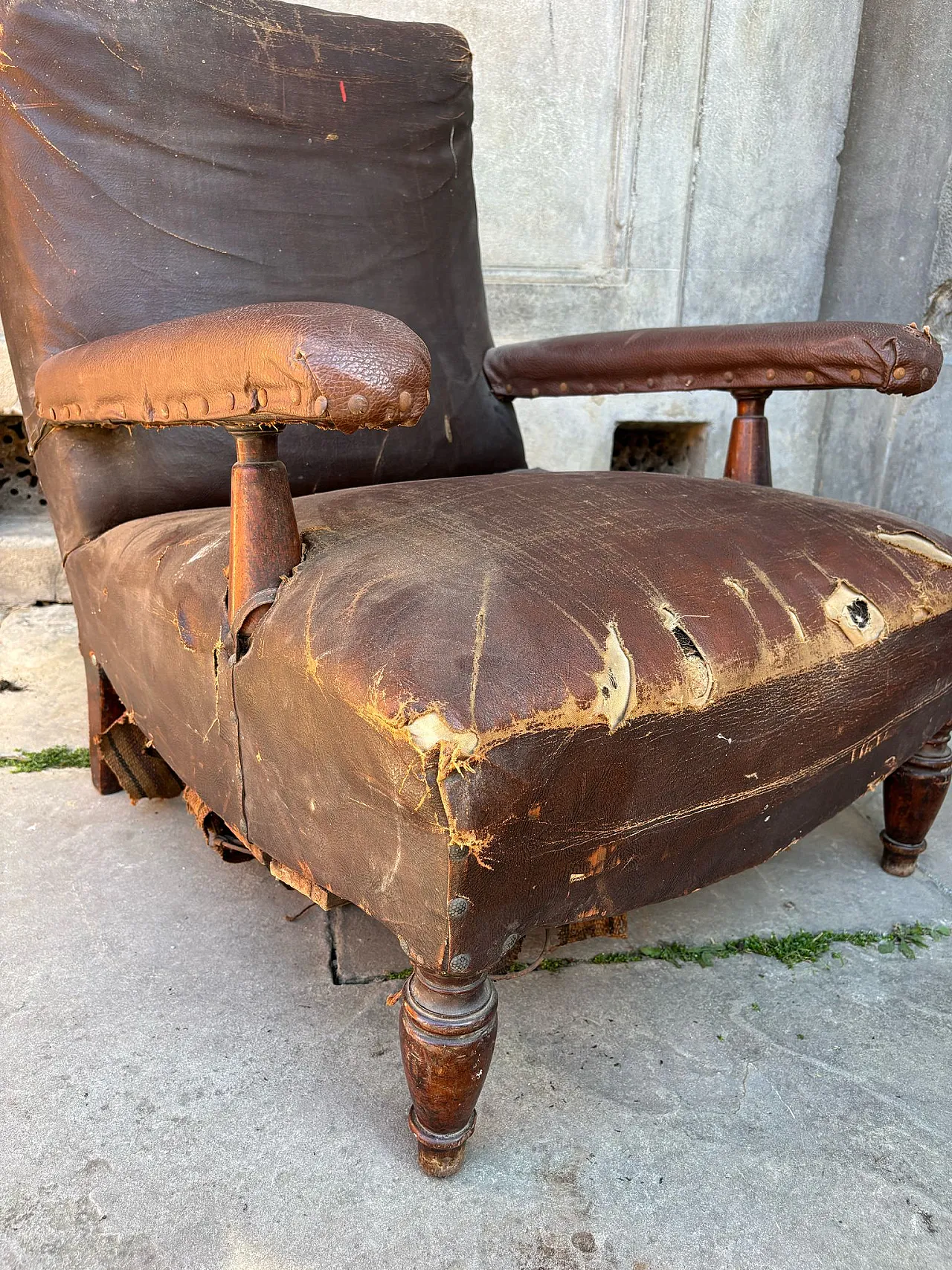 Armchair leather, 19th century 4