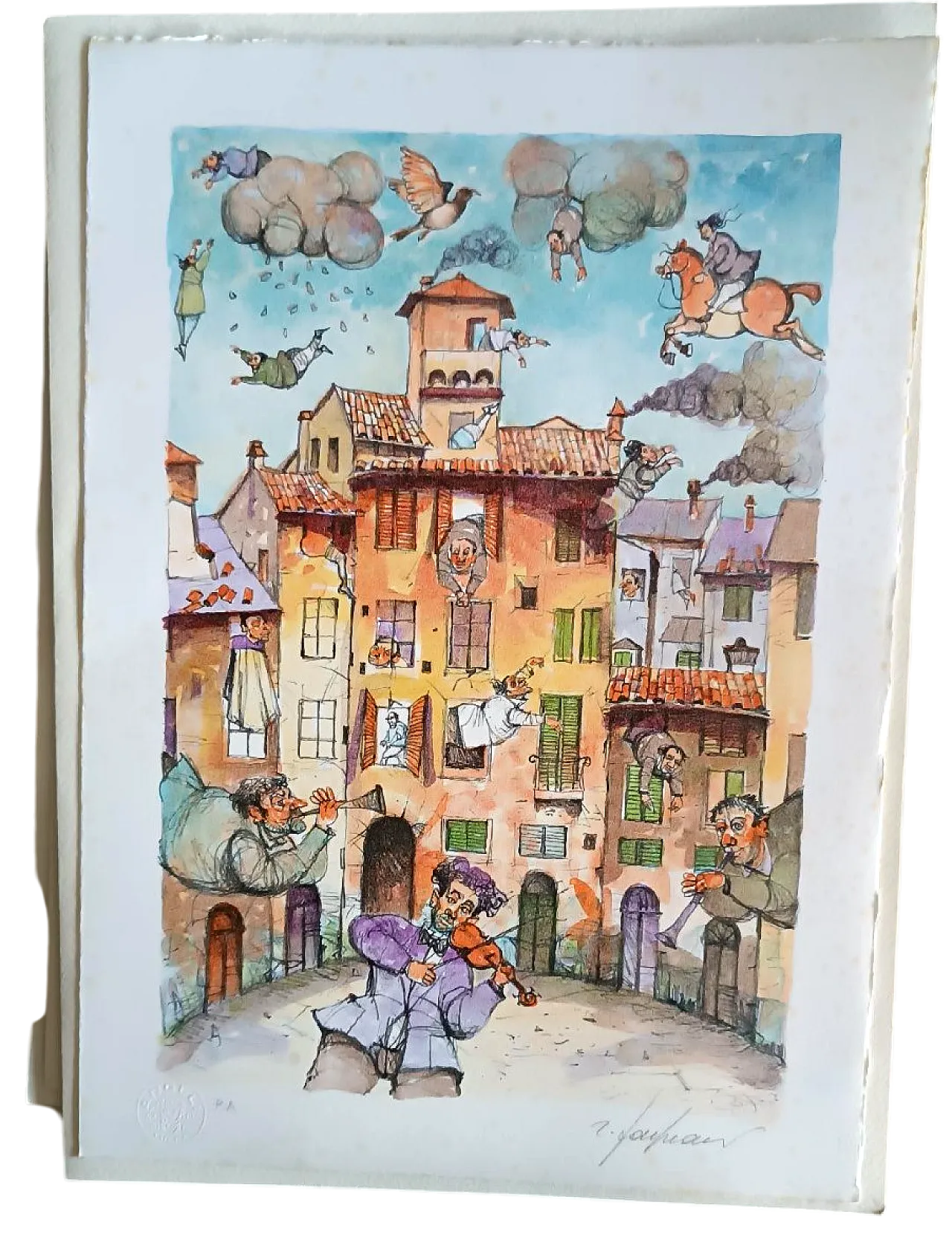 Litografia Prova d'autore di Roberto Fontirossi, anni '60 8