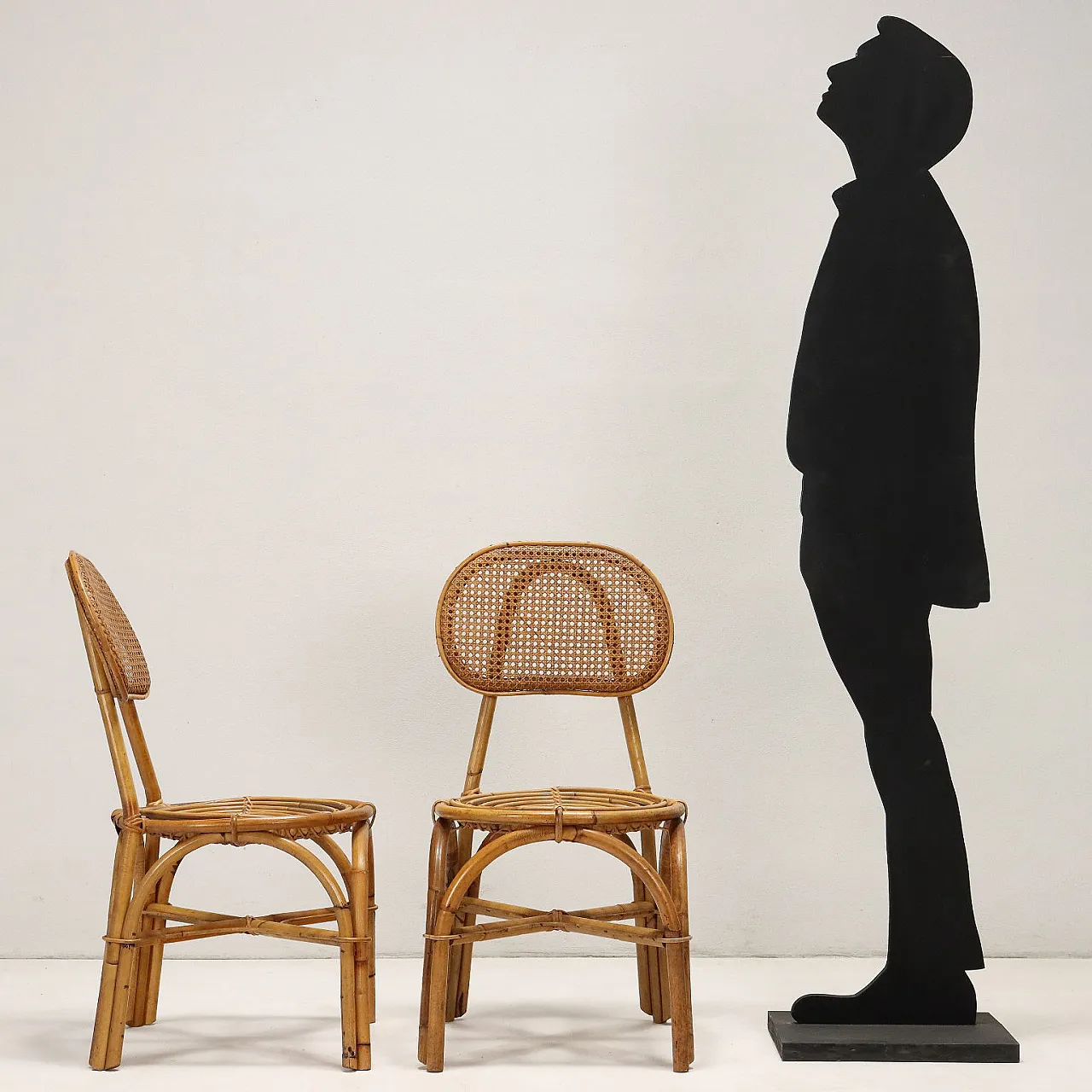 5 Bamboo chairs, 1960s 3