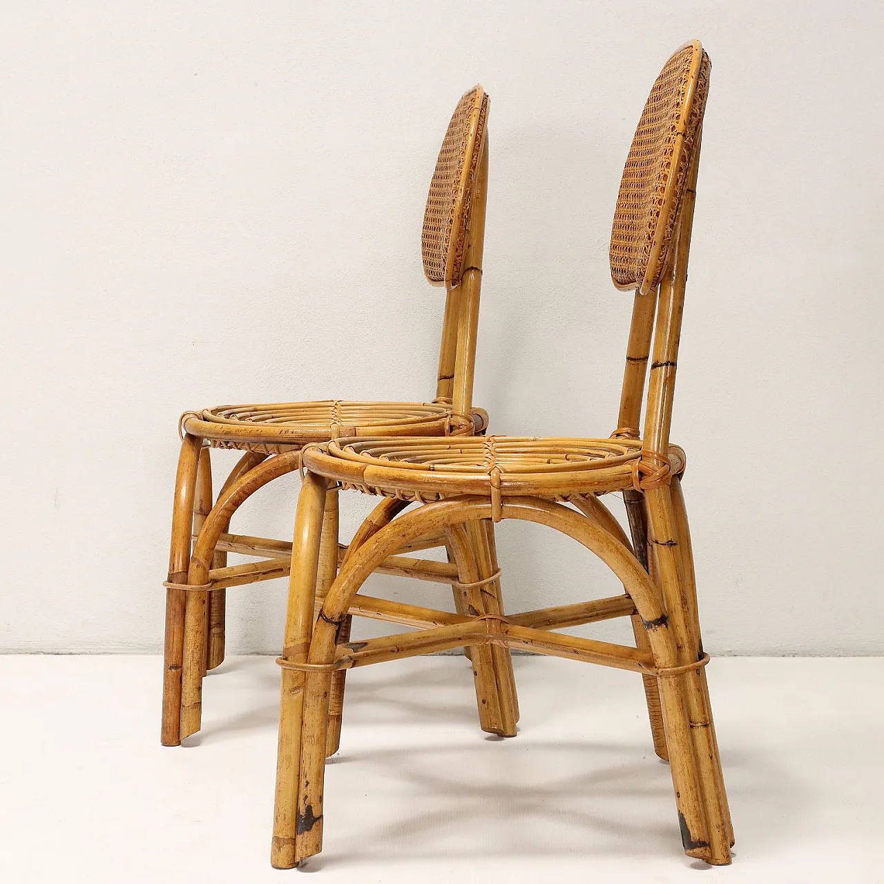 5 Bamboo chairs, 1960s 6
