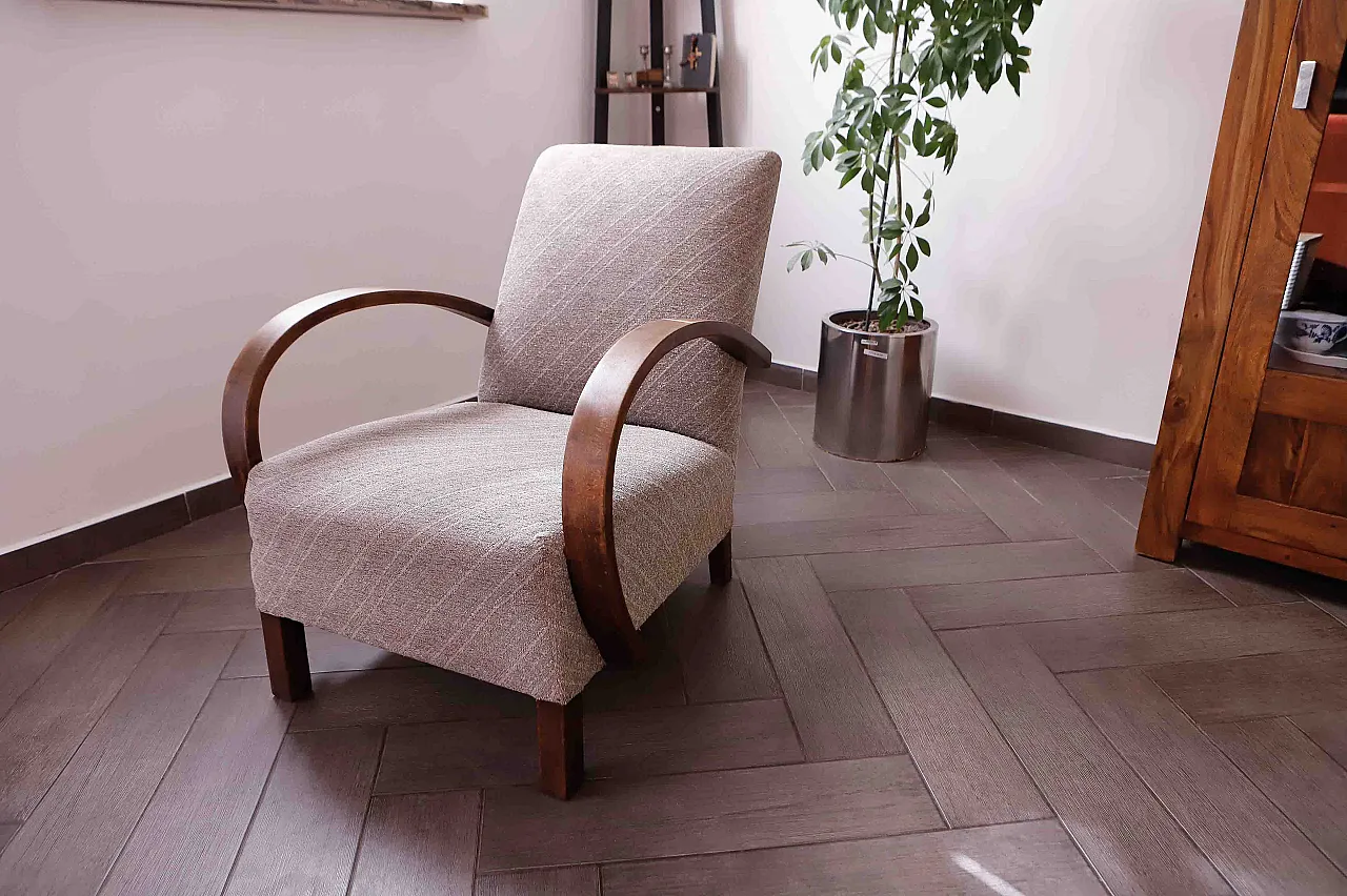 Poltrona Halabala tipo C, anni '50 1