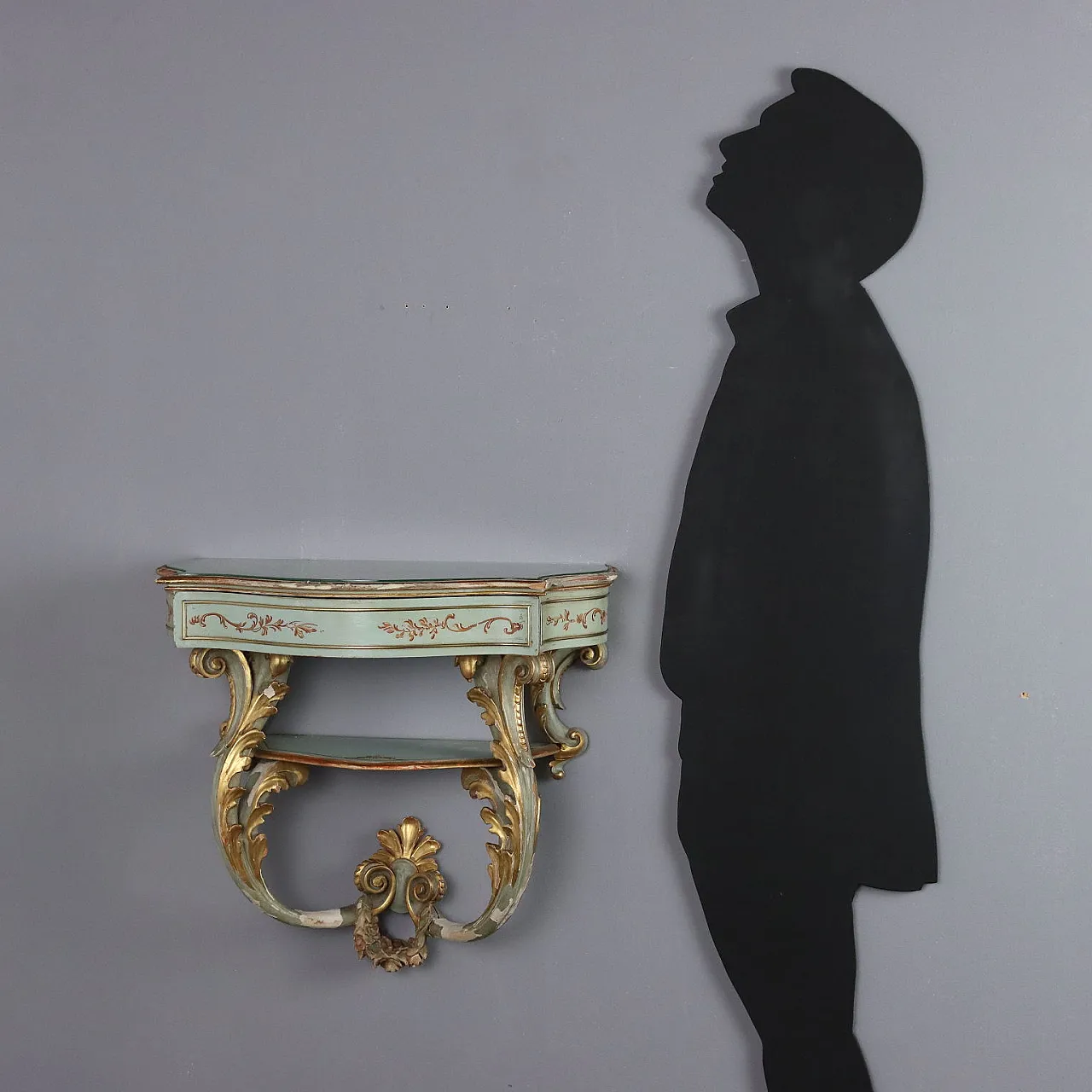 Coppia di comodini pensili in stile Rococo, '900 2