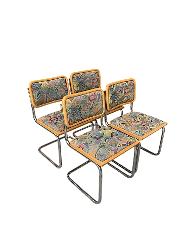 4 B32 Cesca chairs by Marcel Breuer, 1970s