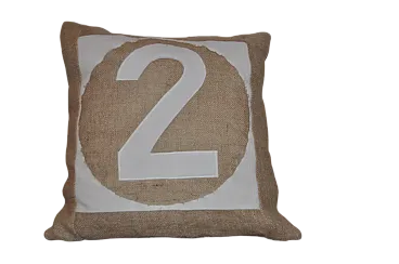 6 cuscini con numeri 1, 2, 7, anni 2000